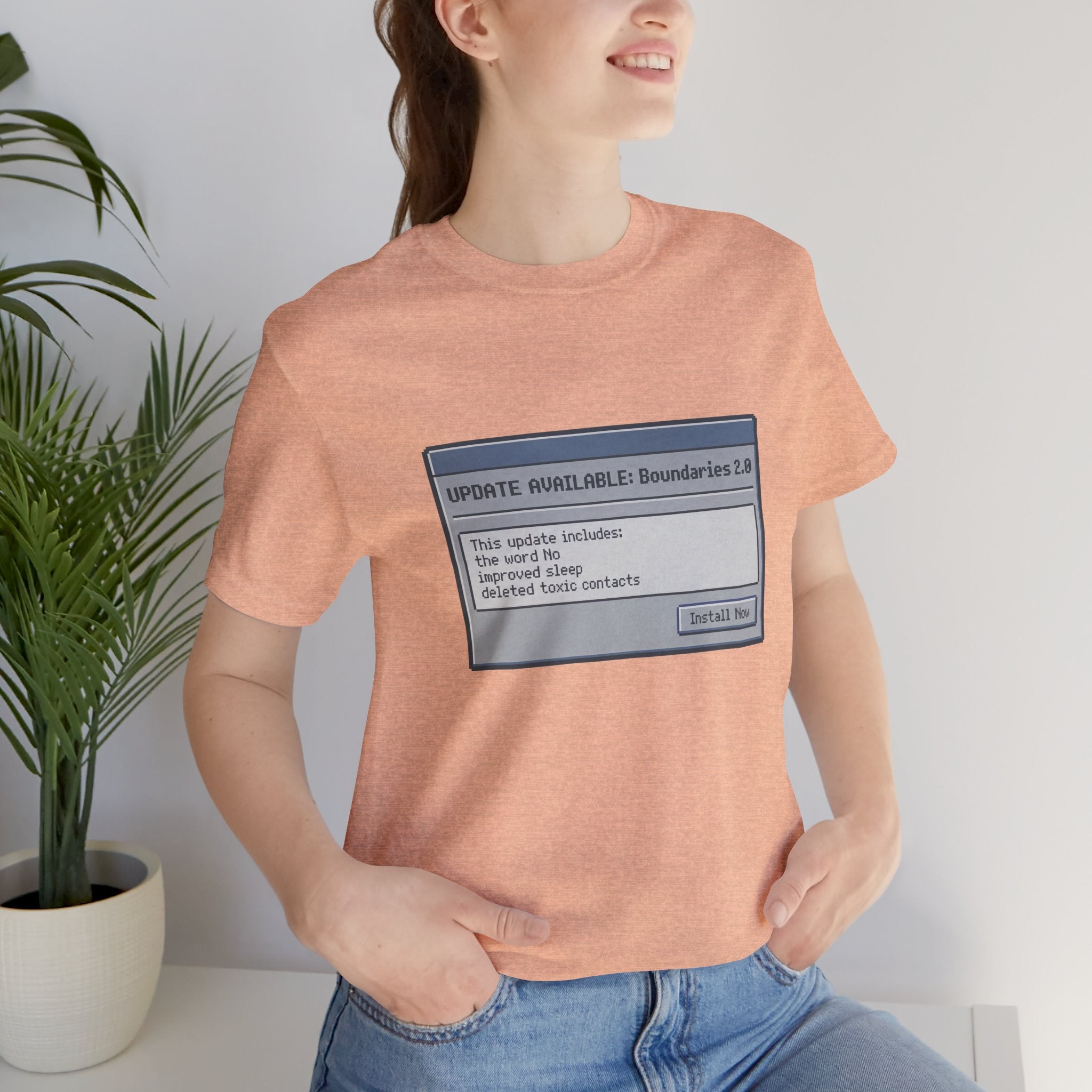 "Update Available: Boundaries 2.0" Retro OS Graphic Shirt