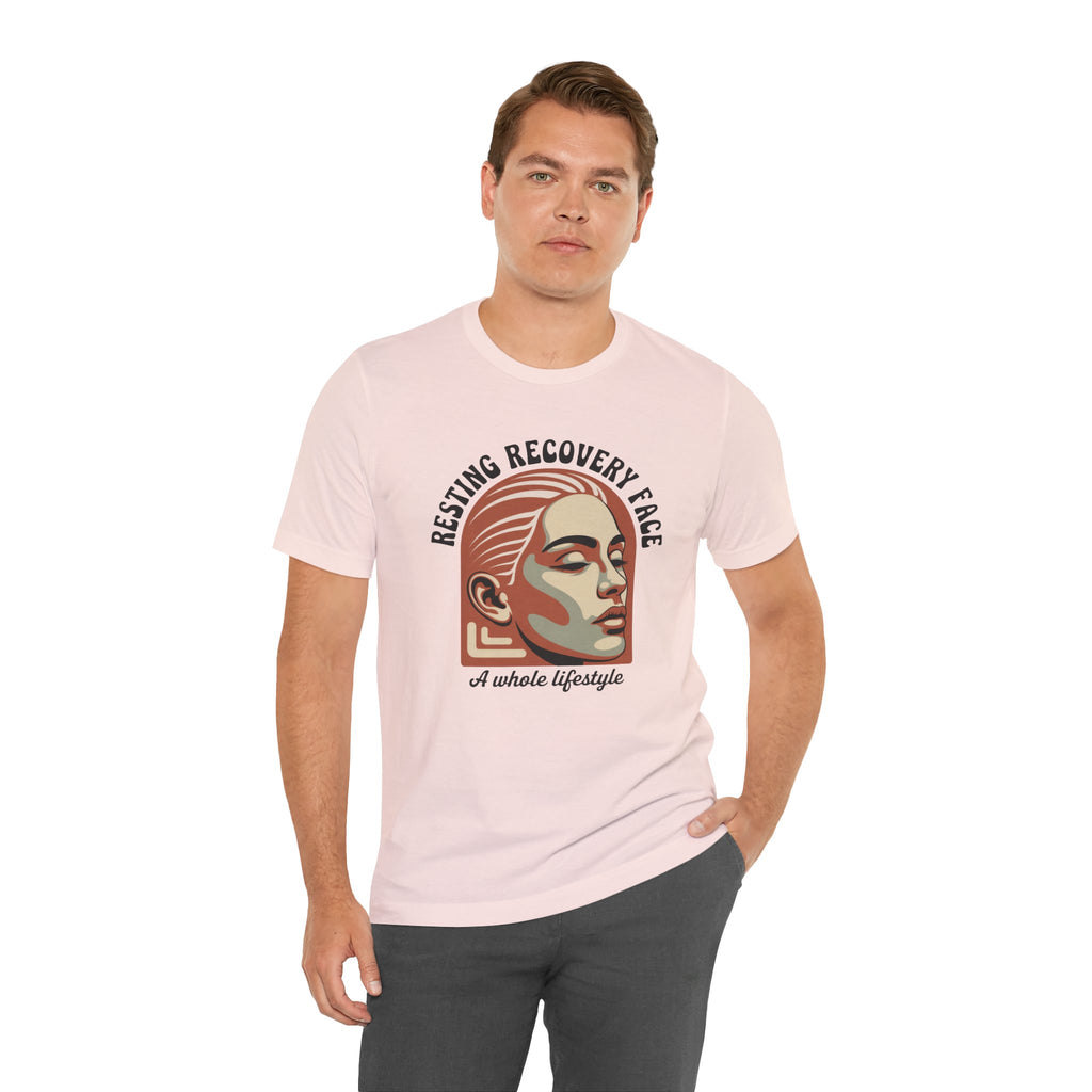 RESTING RECOVERY FACE — Vintage 1970s Retro Beauty Graphic Shirt