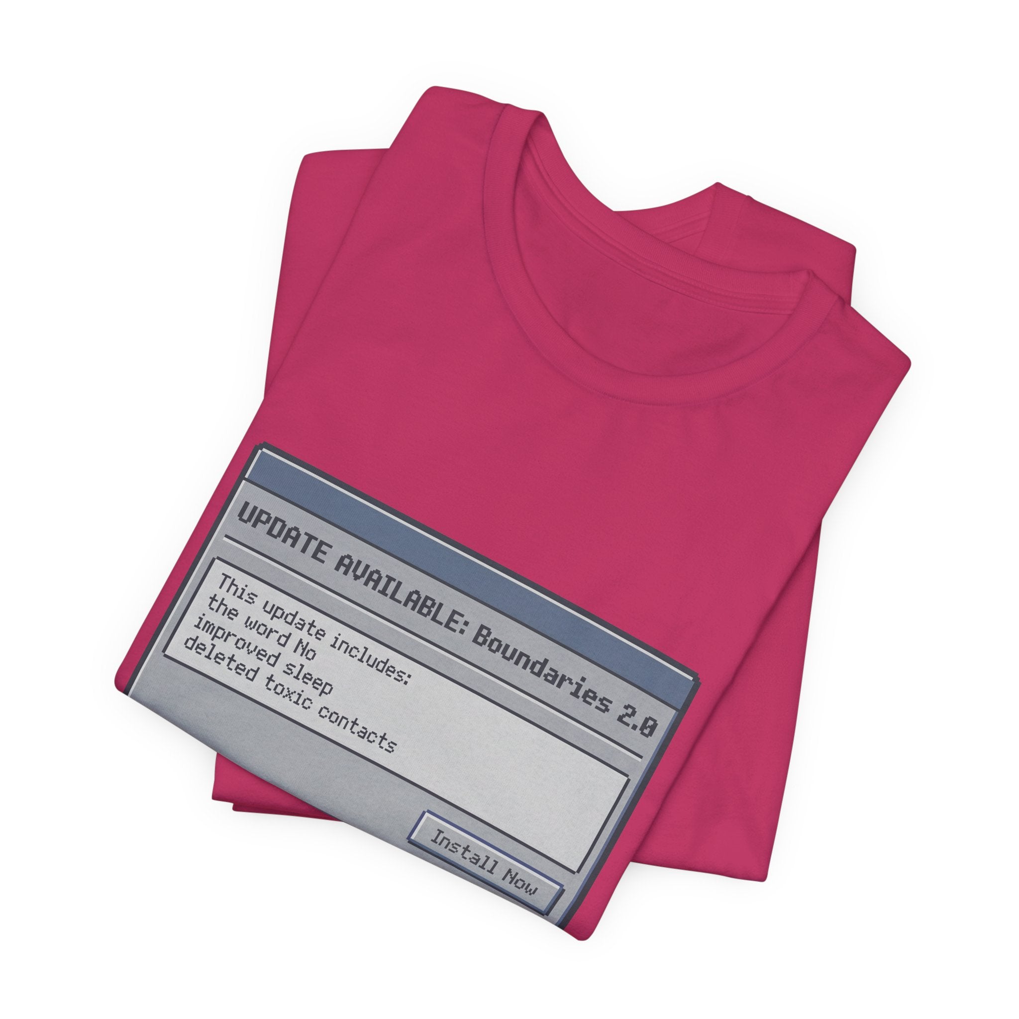 "Update Available: Boundaries 2.0" Retro OS Graphic Shirt