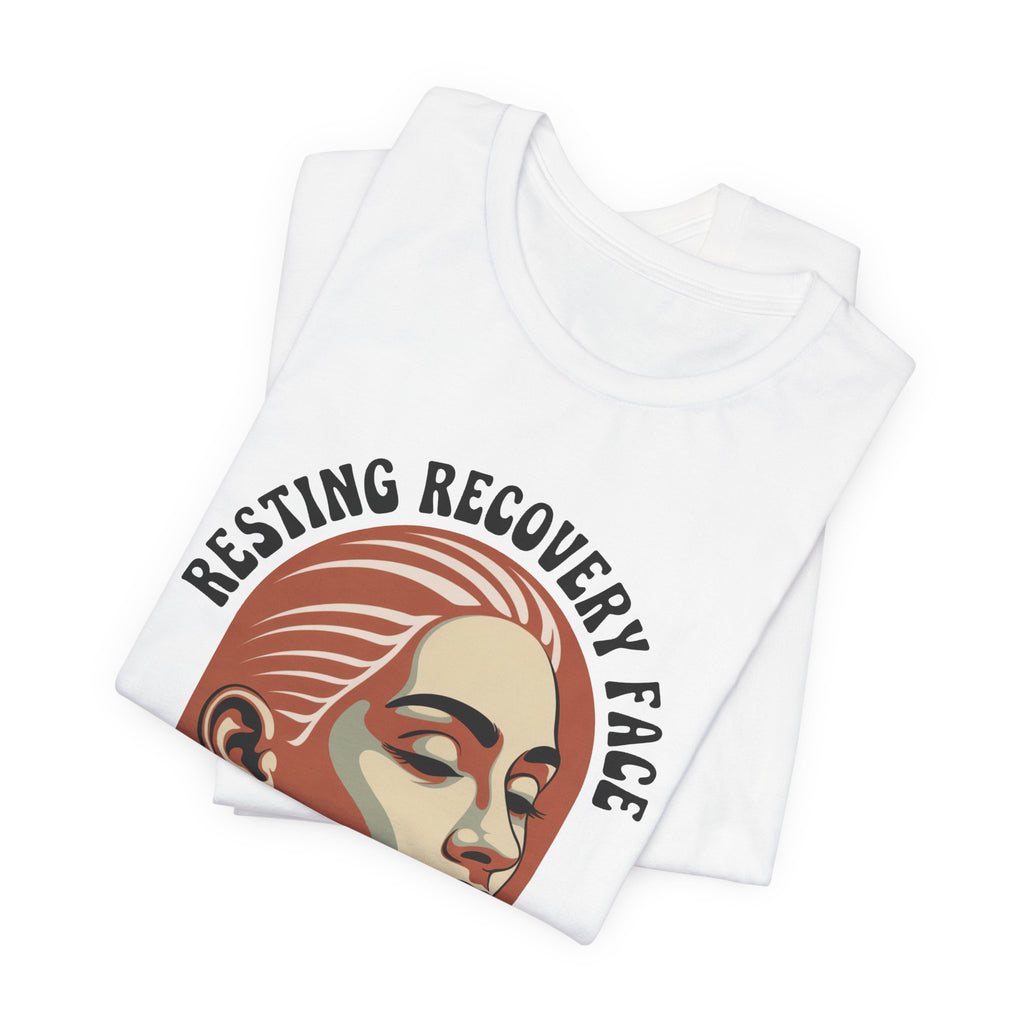 RESTING RECOVERY FACE — Vintage 1970s Retro Beauty Graphic Shirt