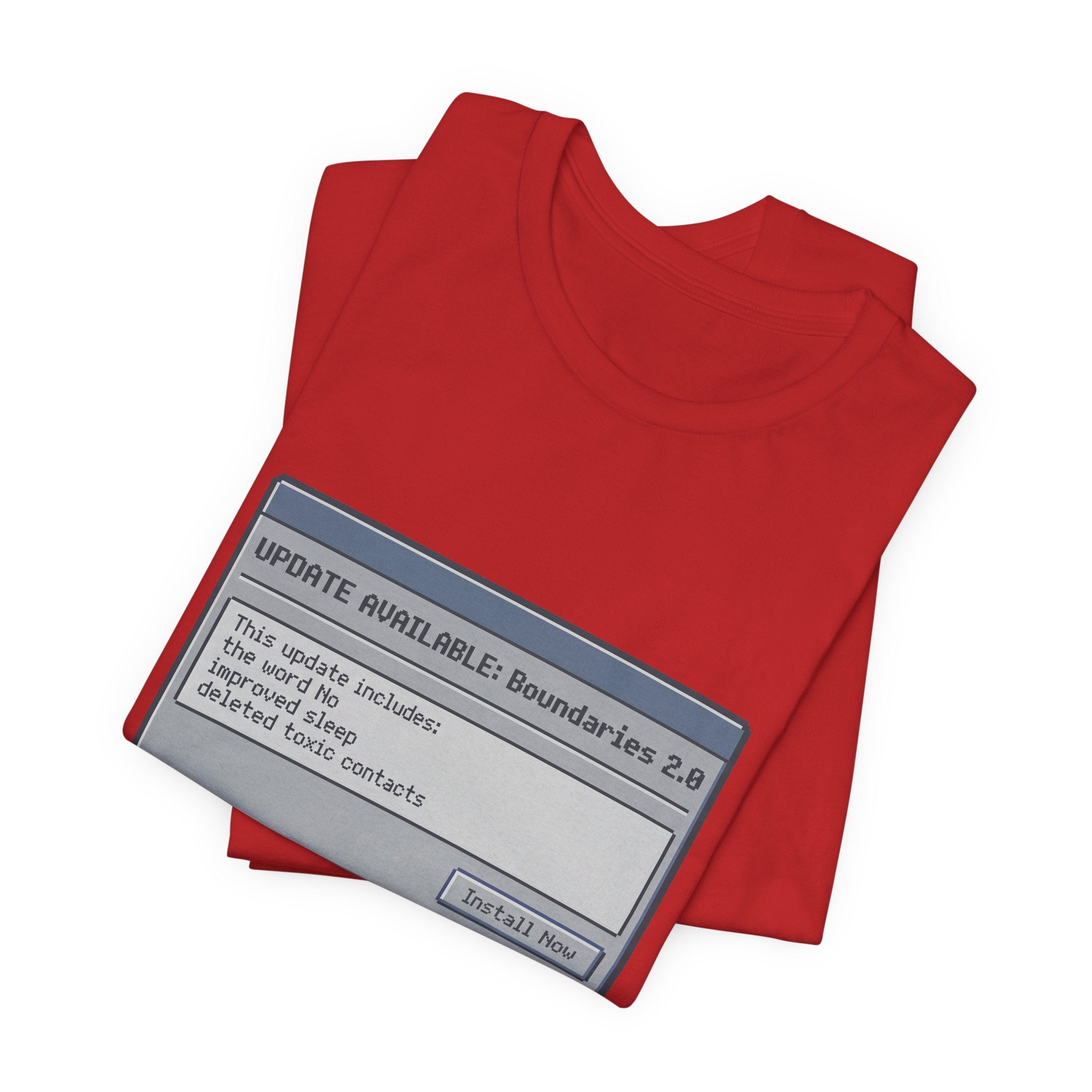 "Update Available: Boundaries 2.0" Retro OS Graphic Shirt