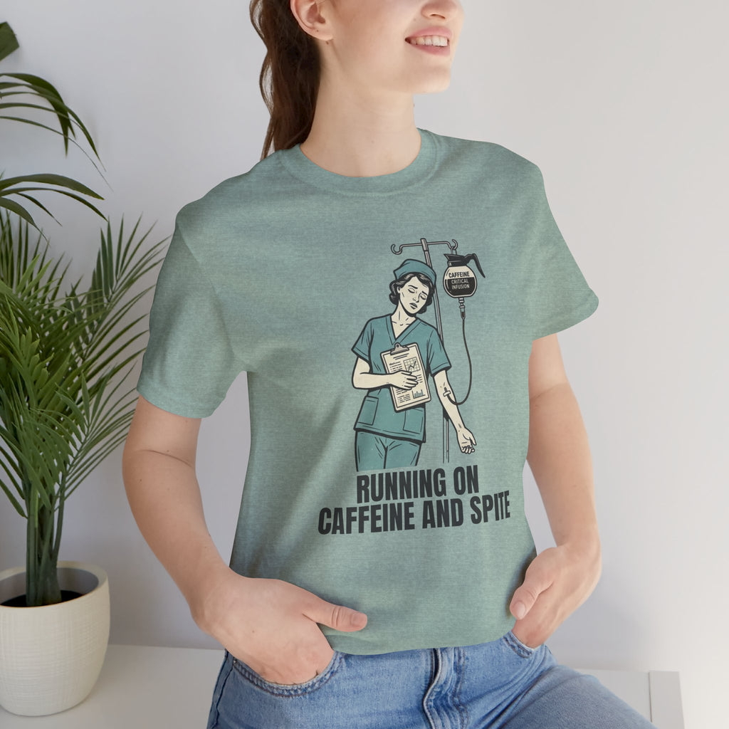 Running on Caffeine and Spite Unisex T-Shirt