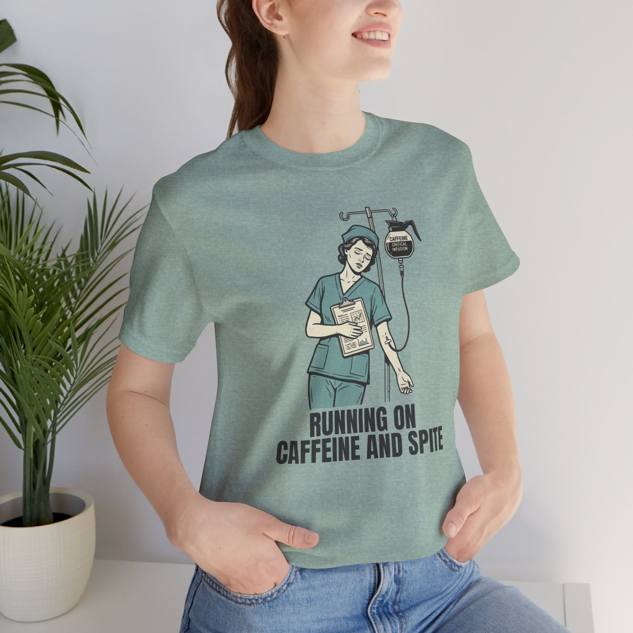 Running on Caffeine and Spite Unisex T-Shirt