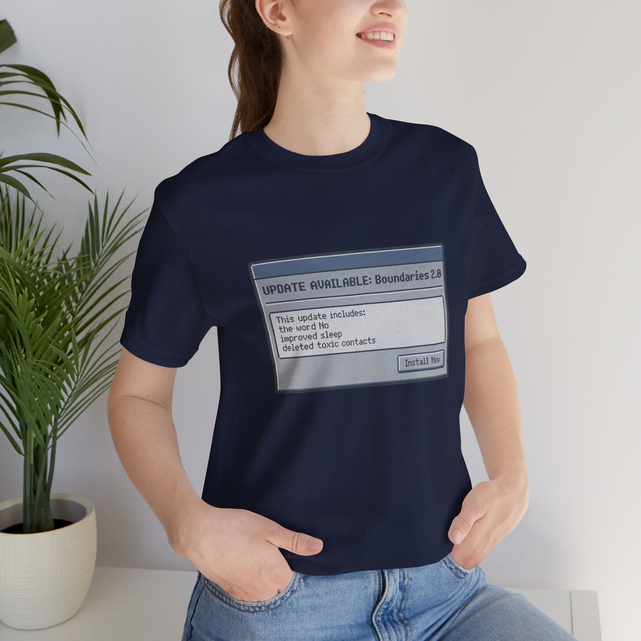"Update Available: Boundaries 2.0" Retro OS Graphic Shirt