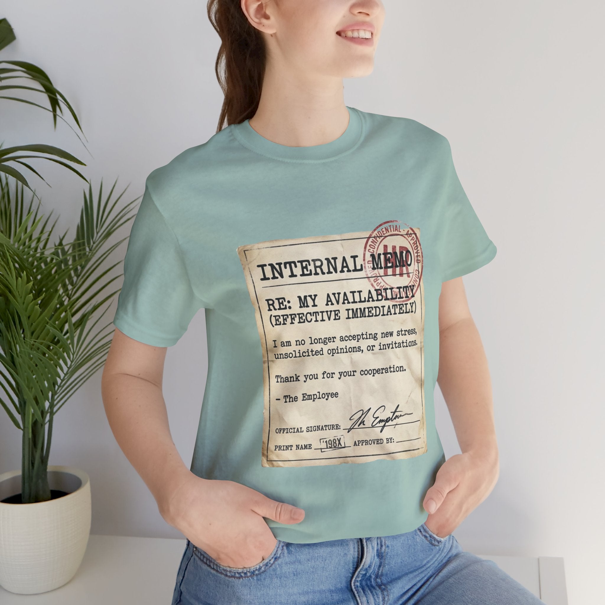 Internal Memo My Availability Unisex T-Shirt