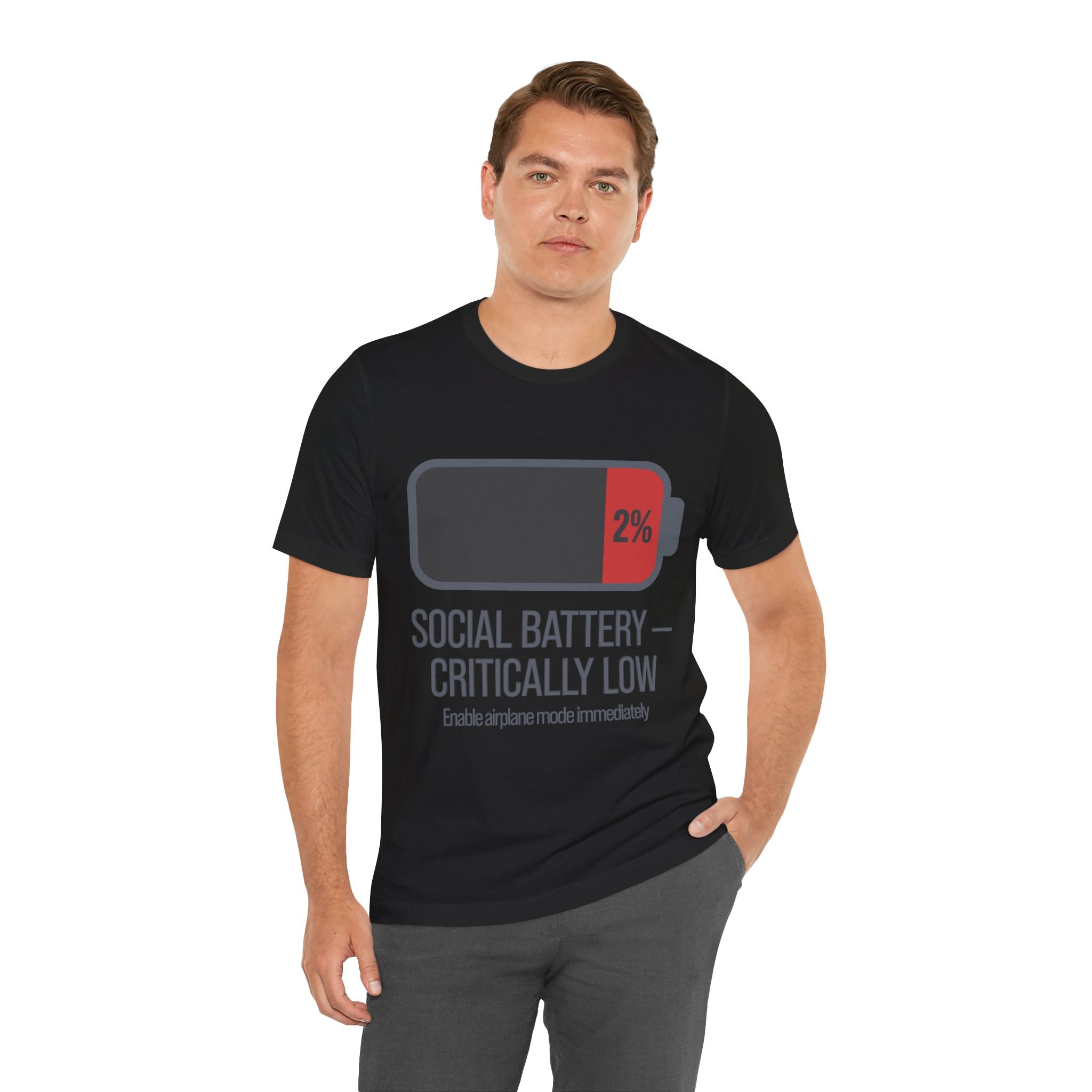 SOCIAL BATTERY — CRITICALLY LOW T-Shirt