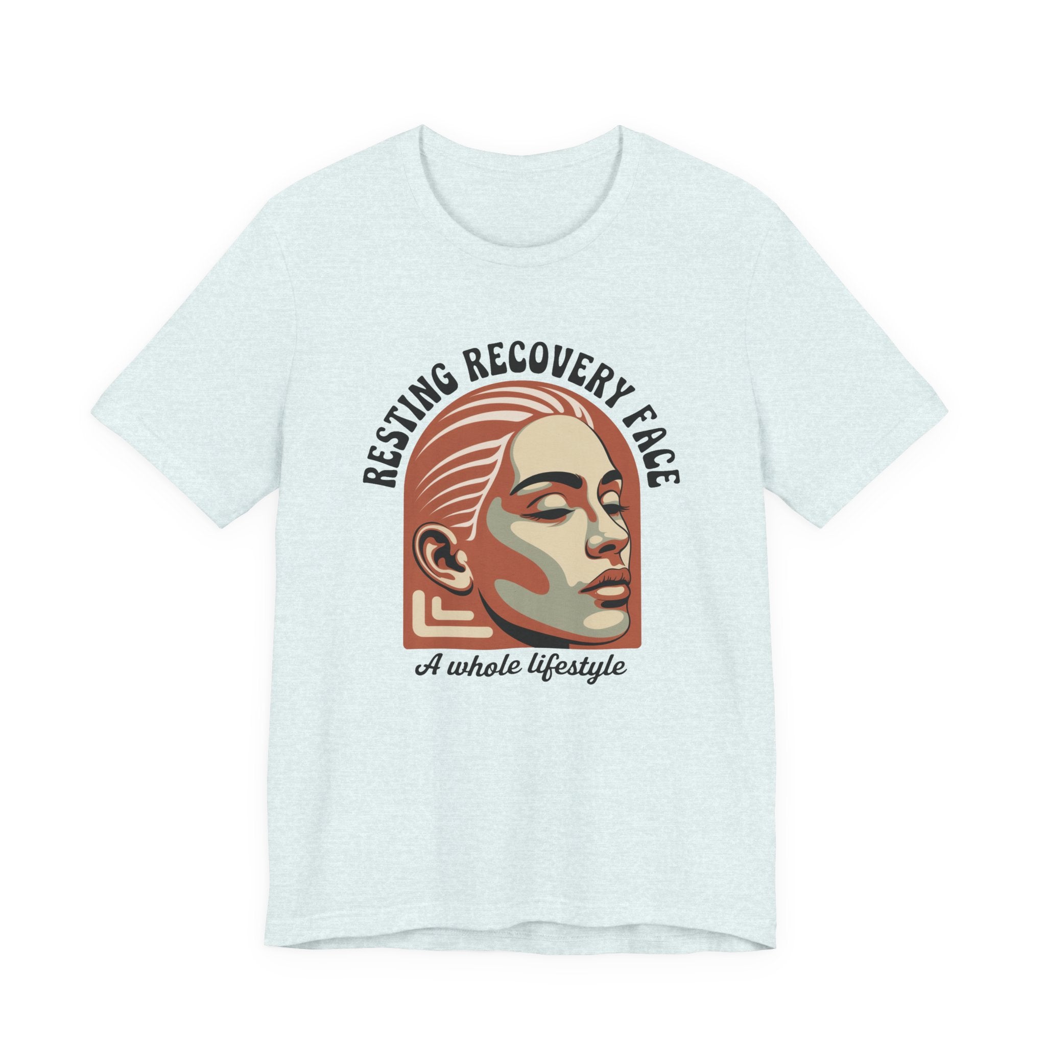RESTING RECOVERY FACE — Vintage 1970s Retro Beauty Graphic Shirt