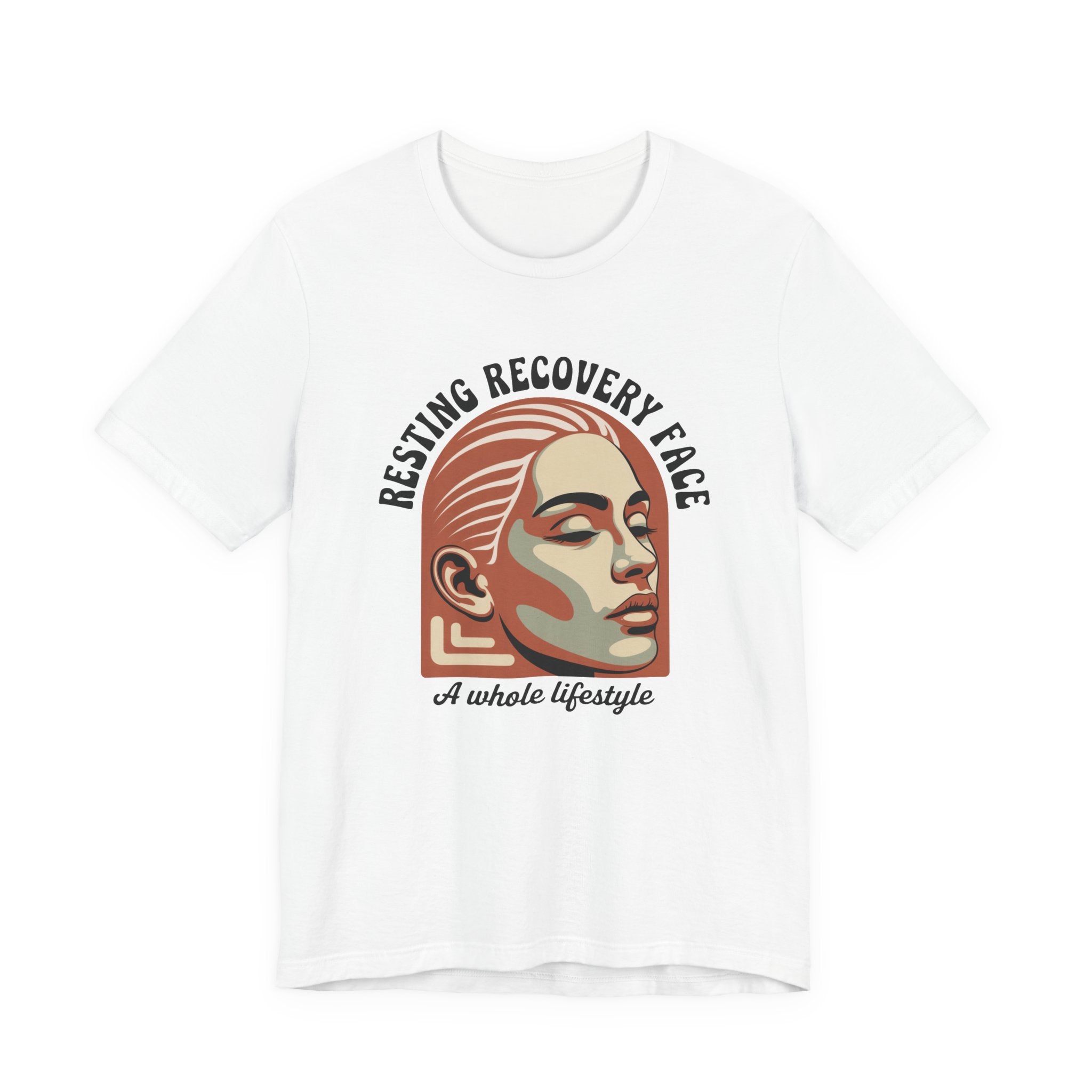 RESTING RECOVERY FACE — Vintage 1970s Retro Beauty Graphic Shirt