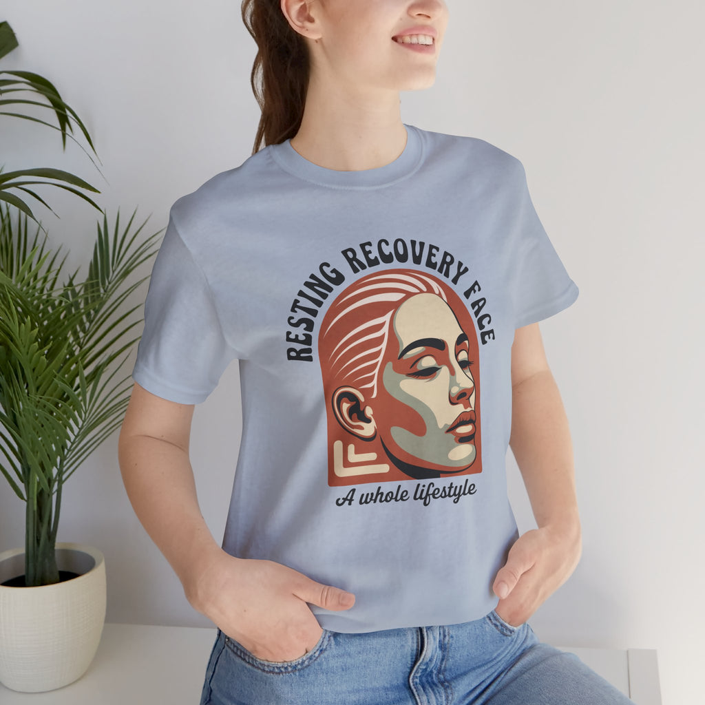 RESTING RECOVERY FACE — Vintage 1970s Retro Beauty Graphic Shirt