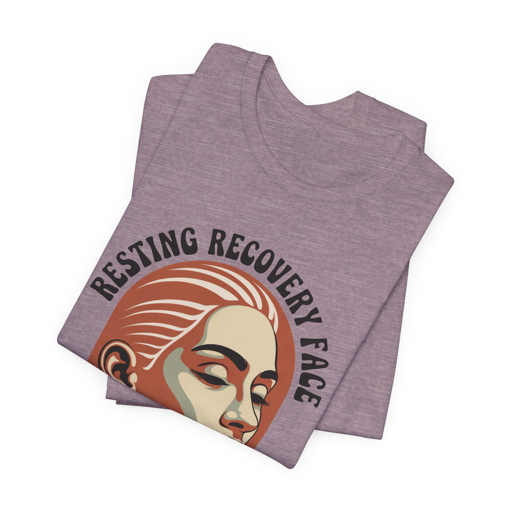 RESTING RECOVERY FACE — Vintage 1970s Retro Beauty Graphic Shirt