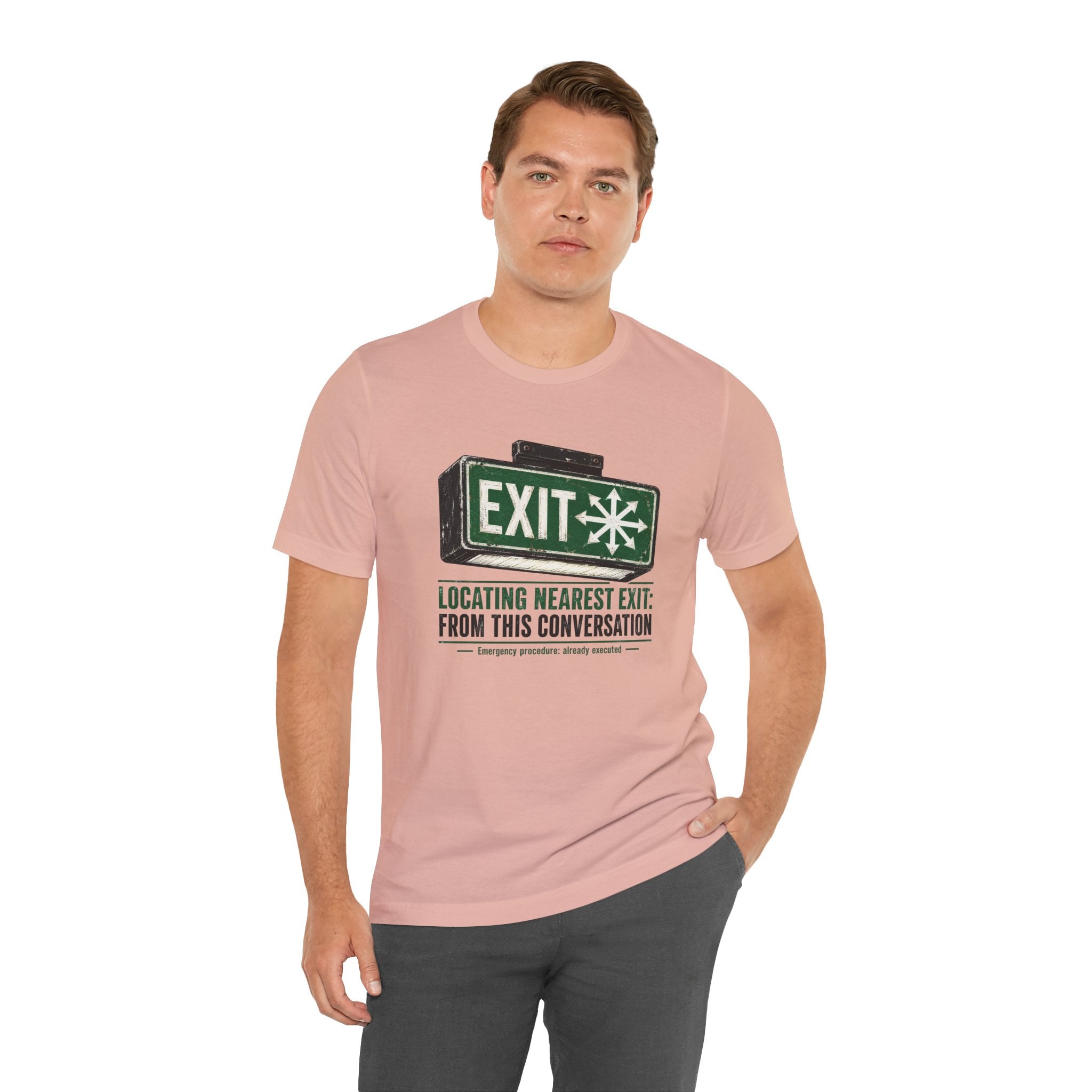 Locating Nearest Exit Unisex T-Shirt
