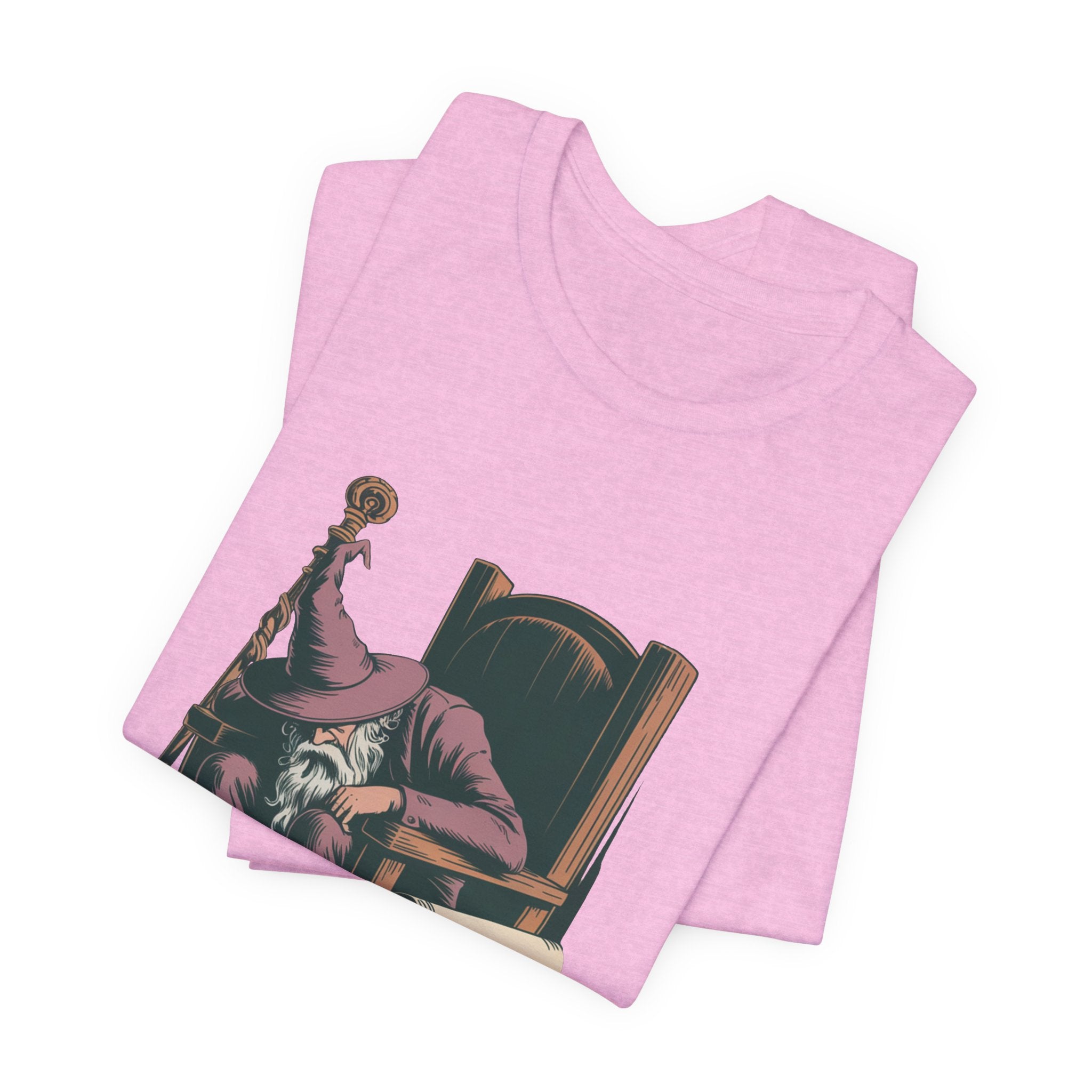 Out of Magic Wizard Tee — Vintage Woodcut Tired Wizard Shirt