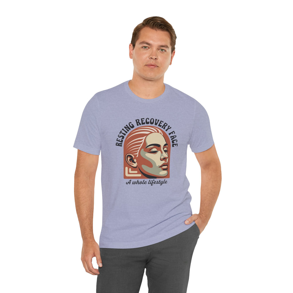 RESTING RECOVERY FACE — Vintage 1970s Retro Beauty Graphic Shirt