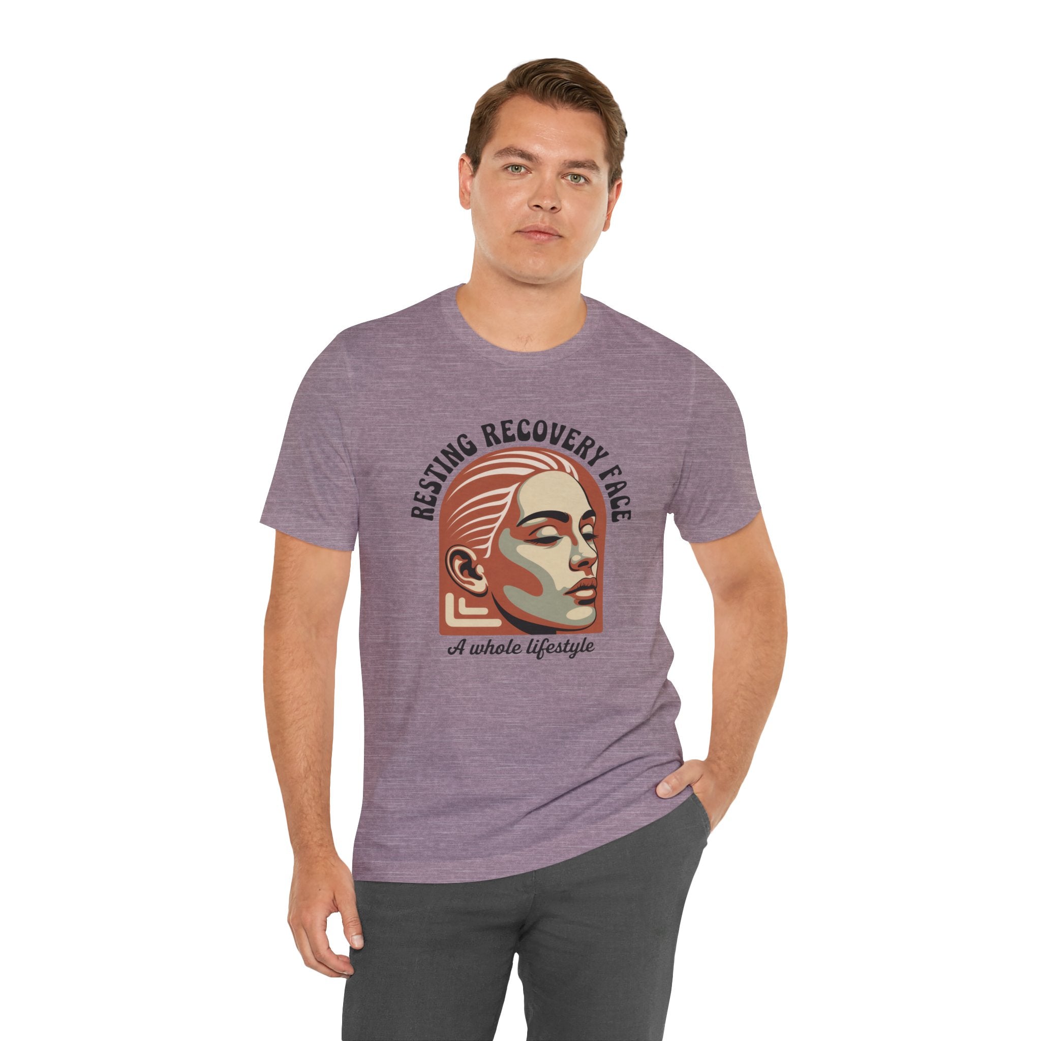 RESTING RECOVERY FACE — Vintage 1970s Retro Beauty Graphic Shirt
