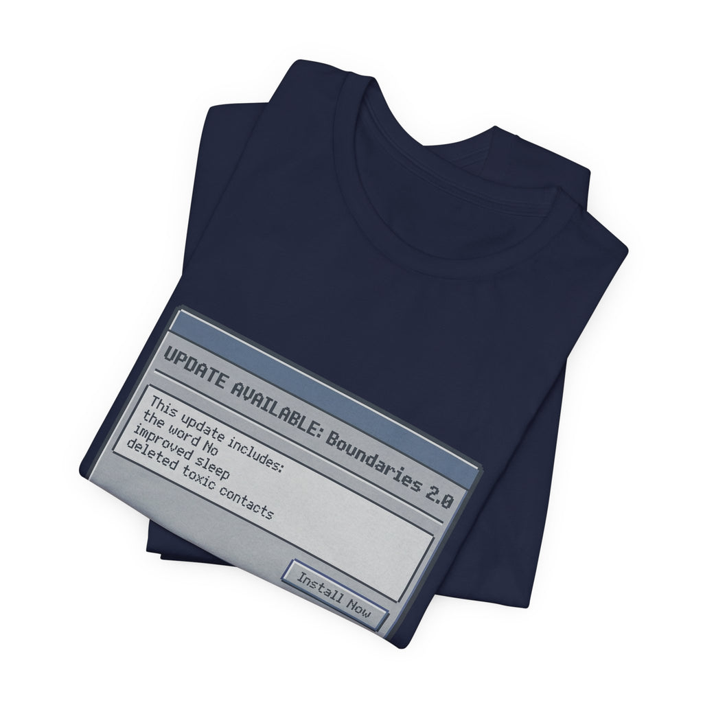 "Update Available: Boundaries 2.0" Retro OS Graphic Shirt