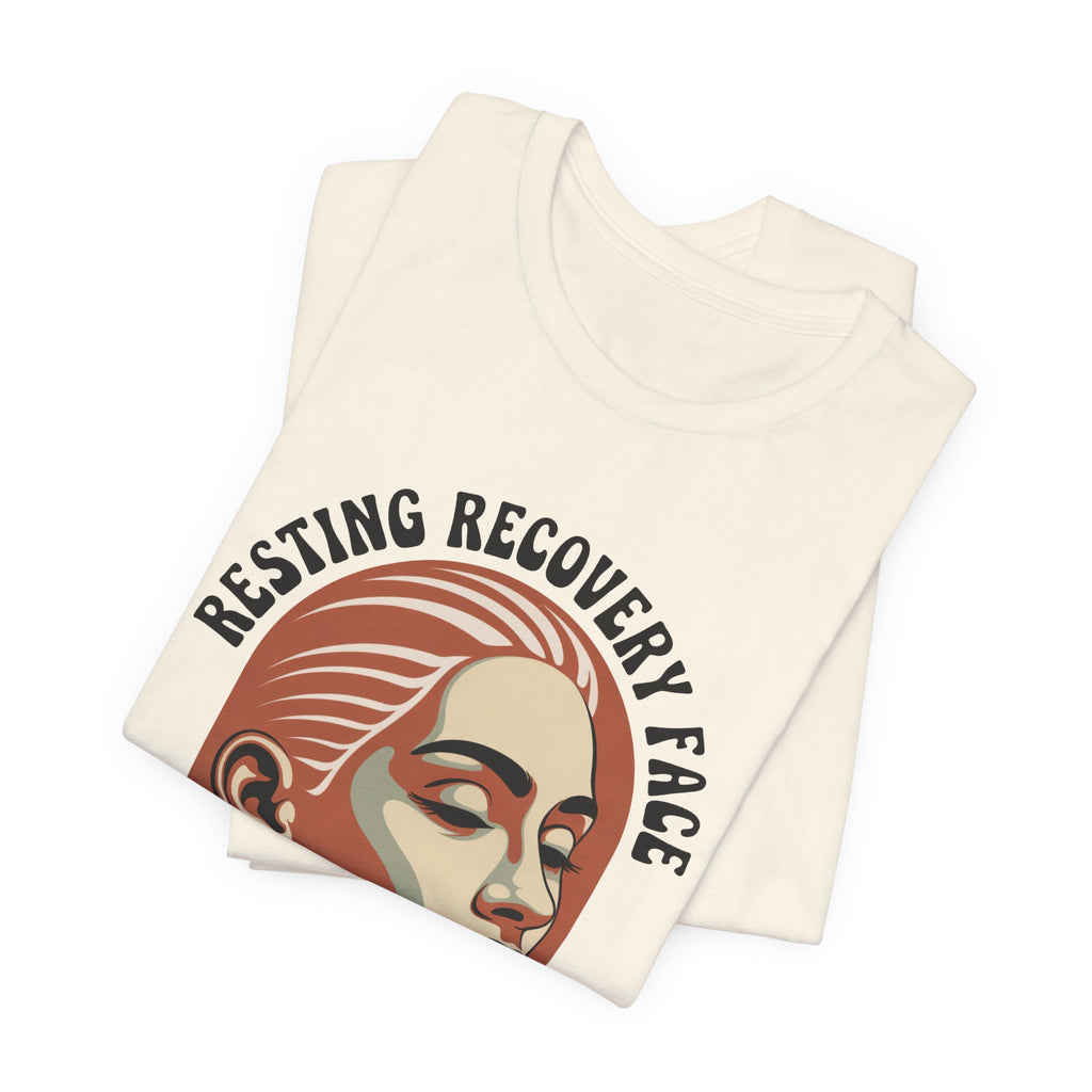 RESTING RECOVERY FACE — Vintage 1970s Retro Beauty Graphic Shirt