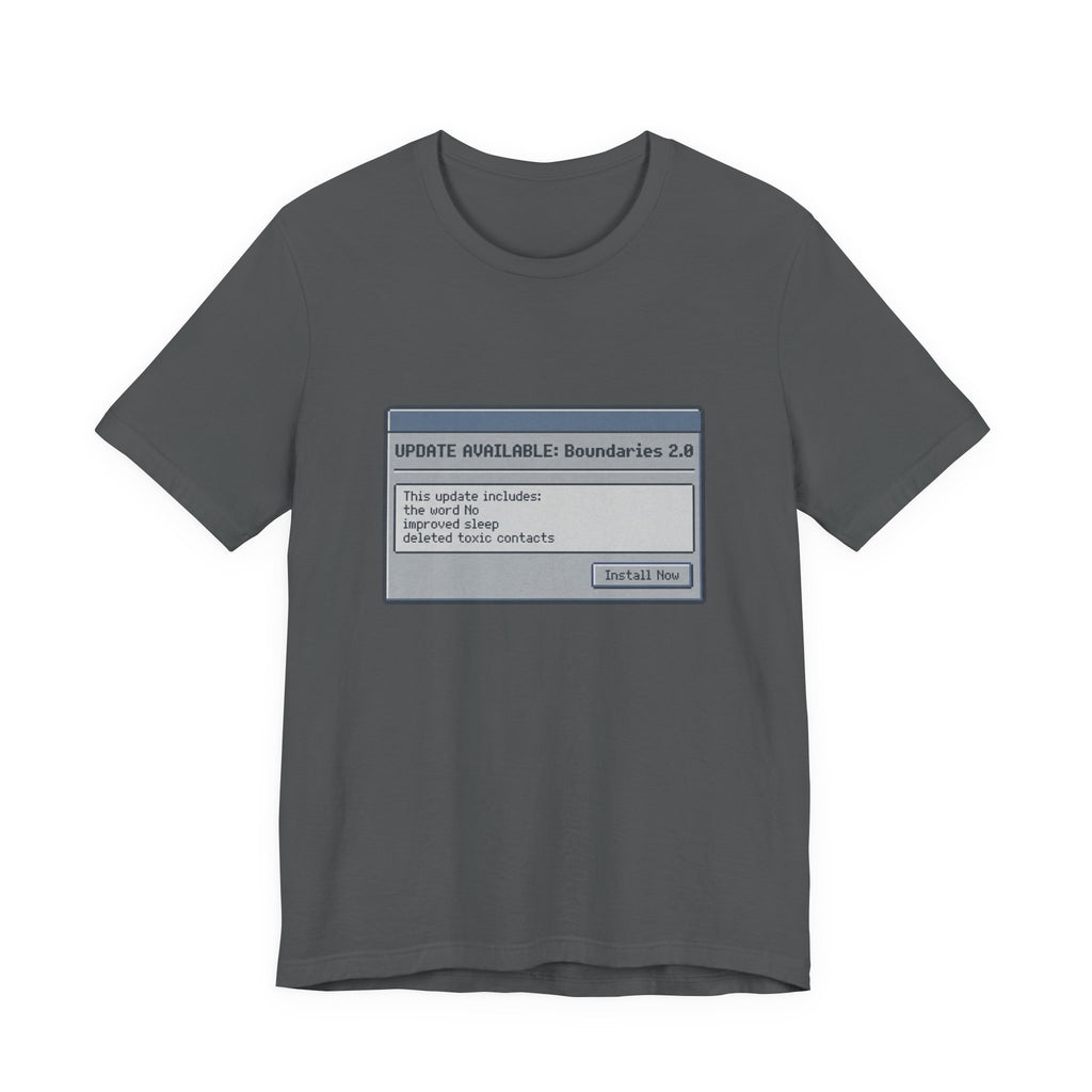 "Update Available: Boundaries 2.0" Retro OS Graphic Shirt