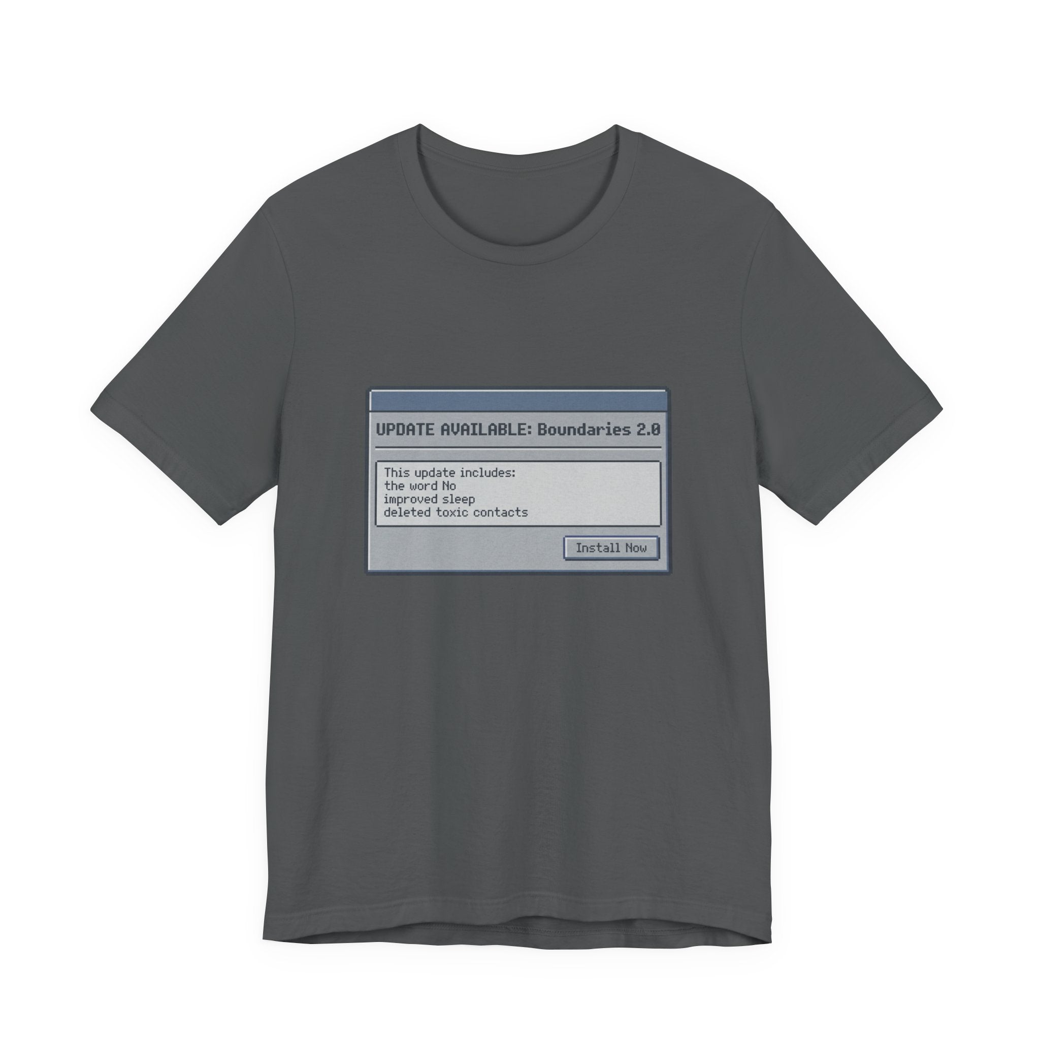 "Update Available: Boundaries 2.0" Retro OS Graphic Shirt
