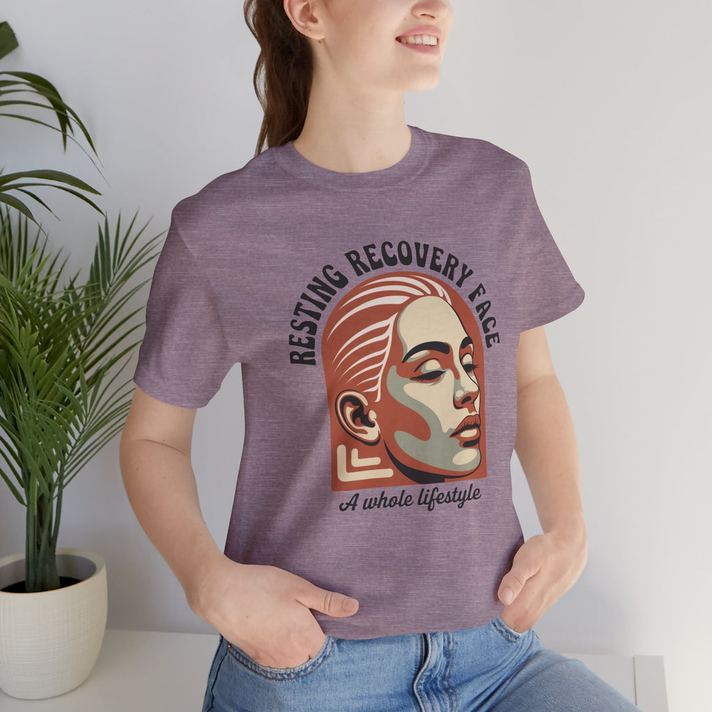 RESTING RECOVERY FACE — Vintage 1970s Retro Beauty Graphic Shirt