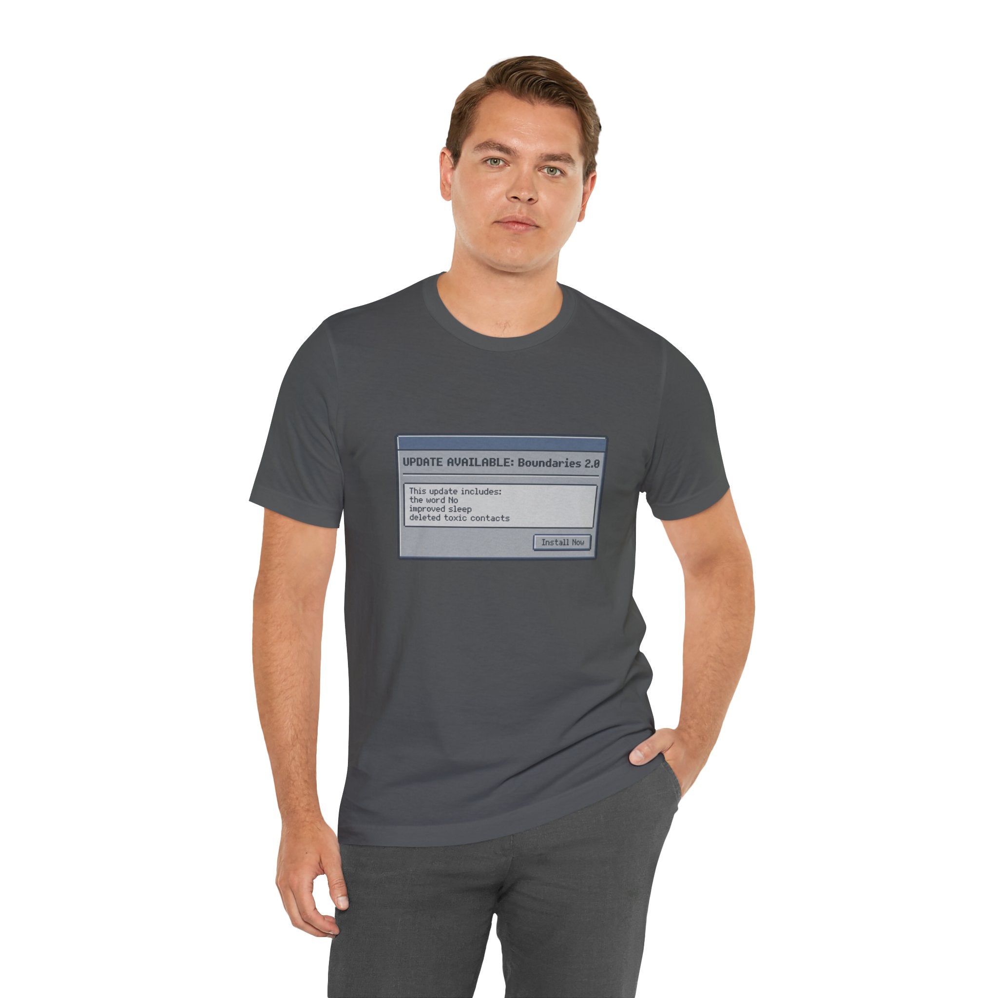"Update Available: Boundaries 2.0" Retro OS Graphic Shirt