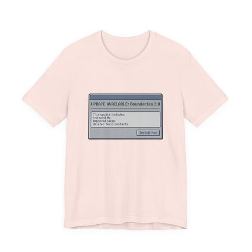 "Update Available: Boundaries 2.0" Retro OS Graphic Shirt