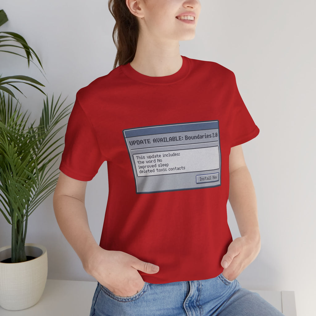 "Update Available: Boundaries 2.0" Retro OS Graphic Shirt