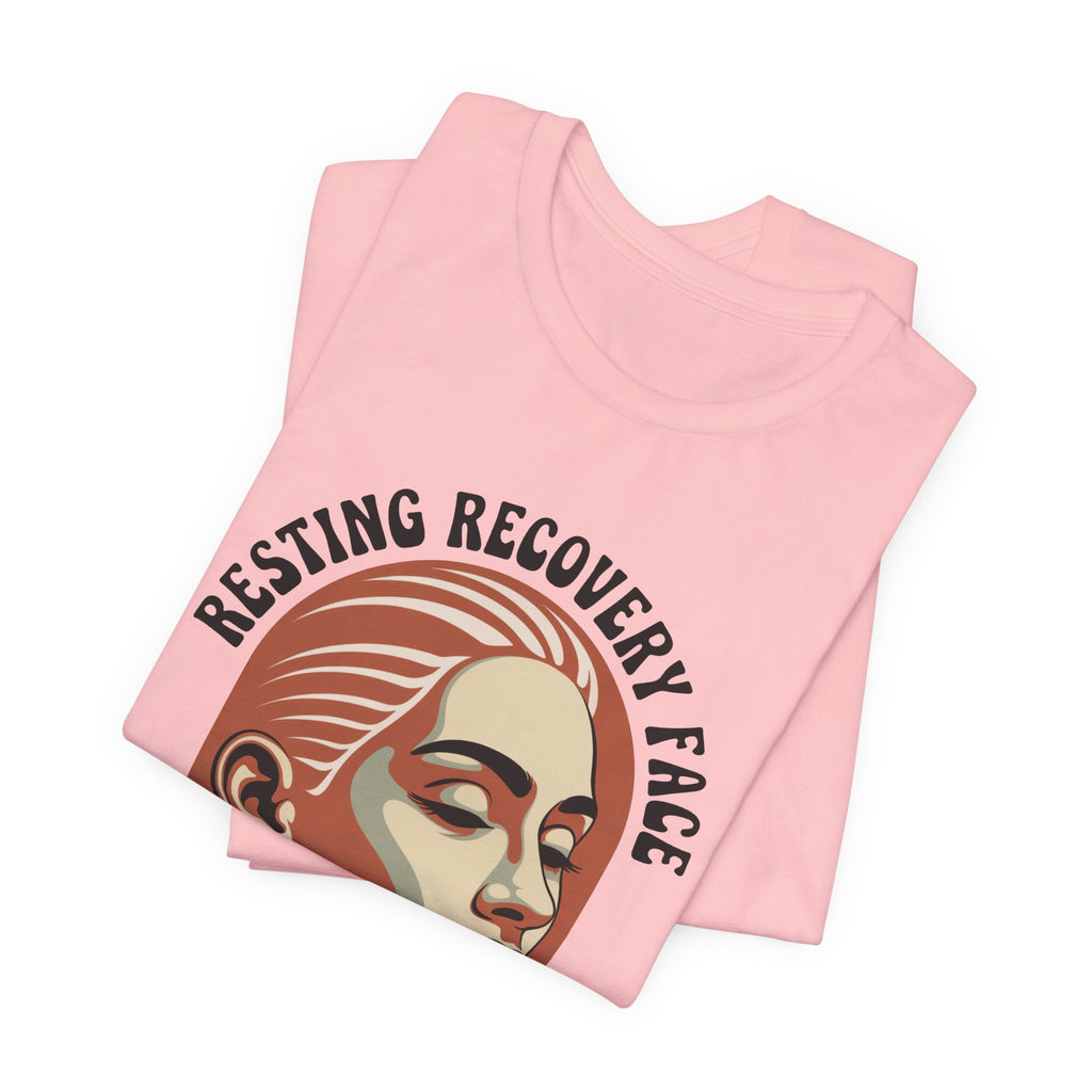 RESTING RECOVERY FACE — Vintage 1970s Retro Beauty Graphic Shirt