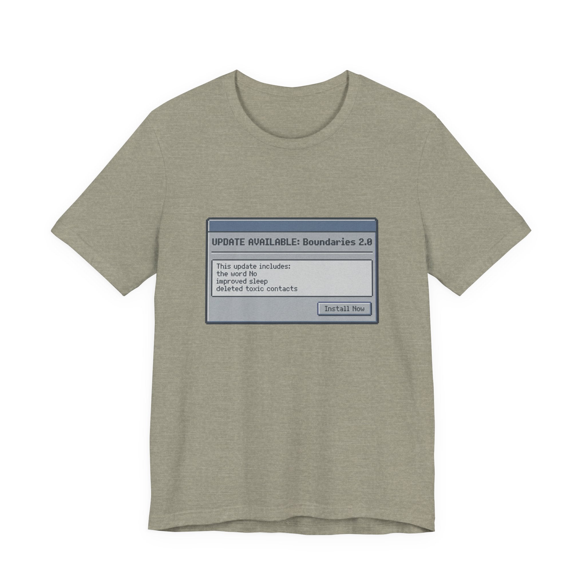 "Update Available: Boundaries 2.0" Retro OS Graphic Shirt