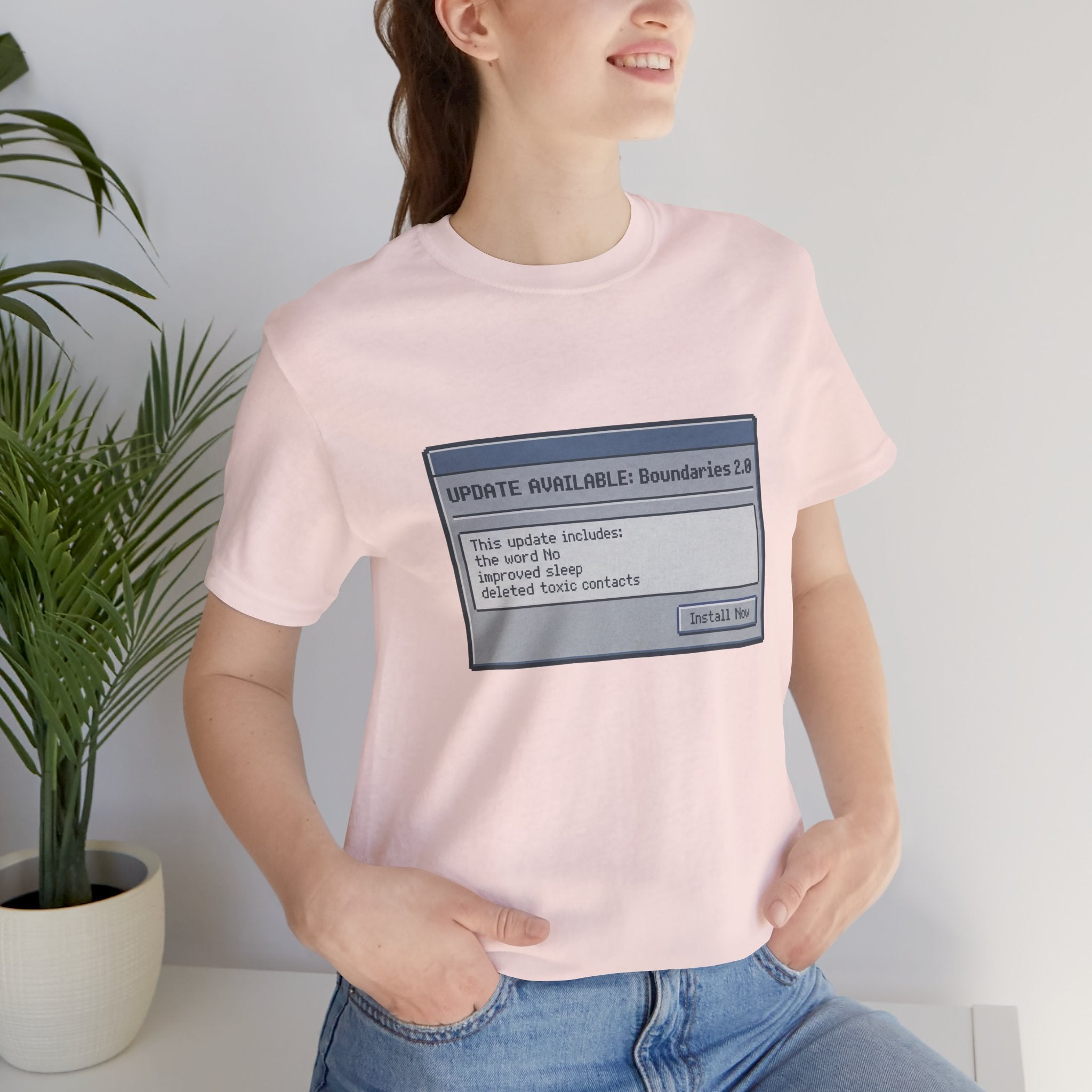 "Update Available: Boundaries 2.0" Retro OS Graphic Shirt