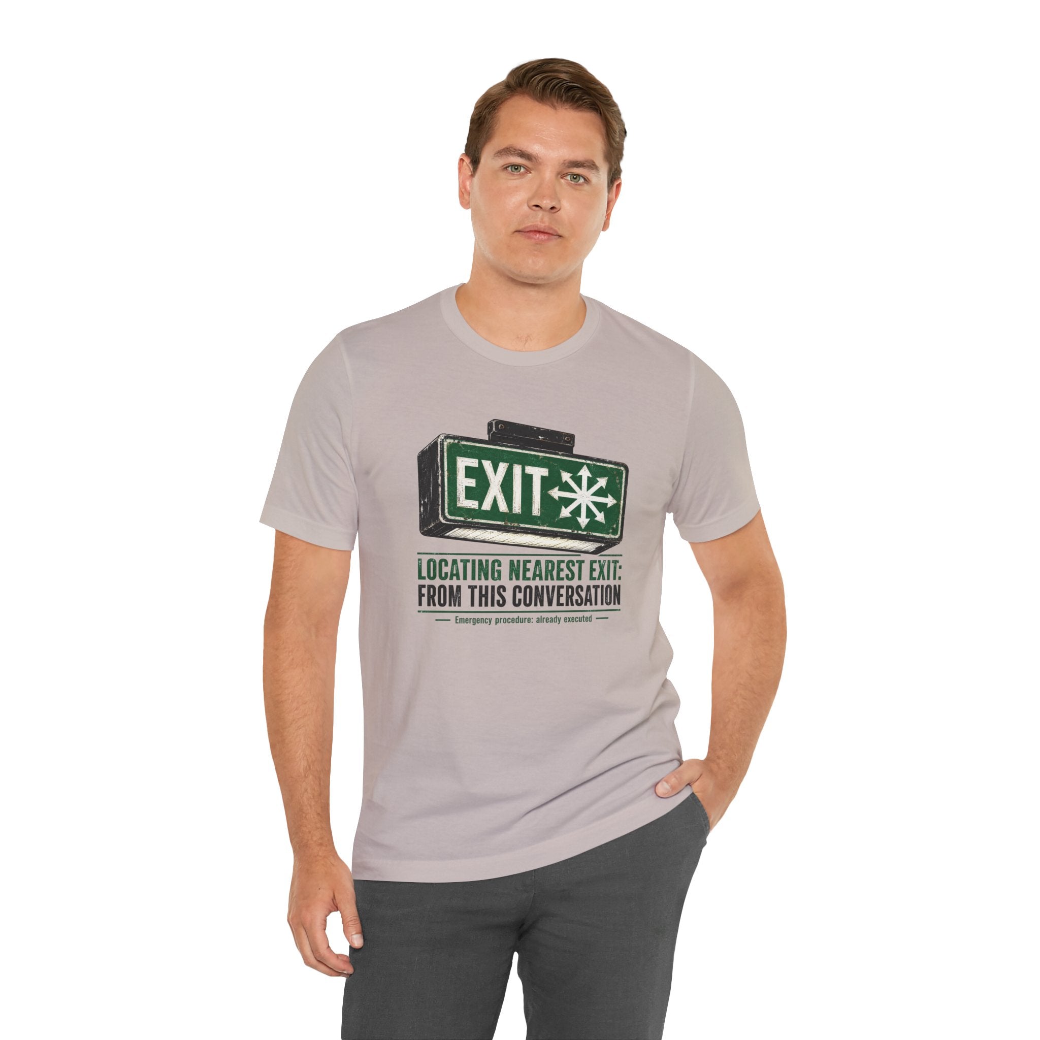 Locating Nearest Exit Unisex T-Shirt