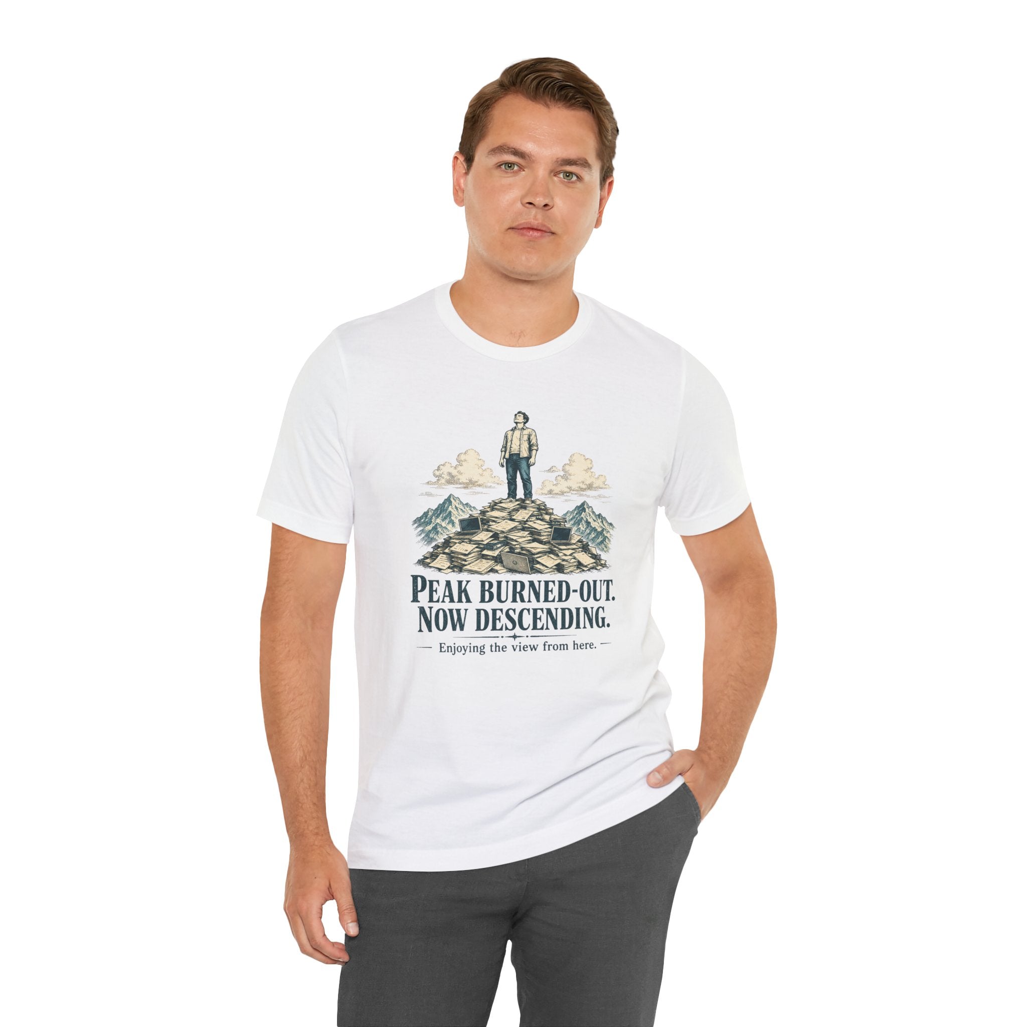 Peak Burned Out Now Descending Unisex T-Shirt