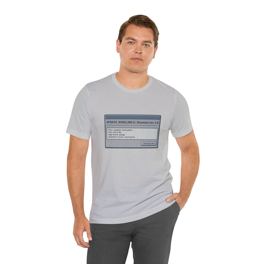 "Update Available: Boundaries 2.0" Retro OS Graphic Shirt