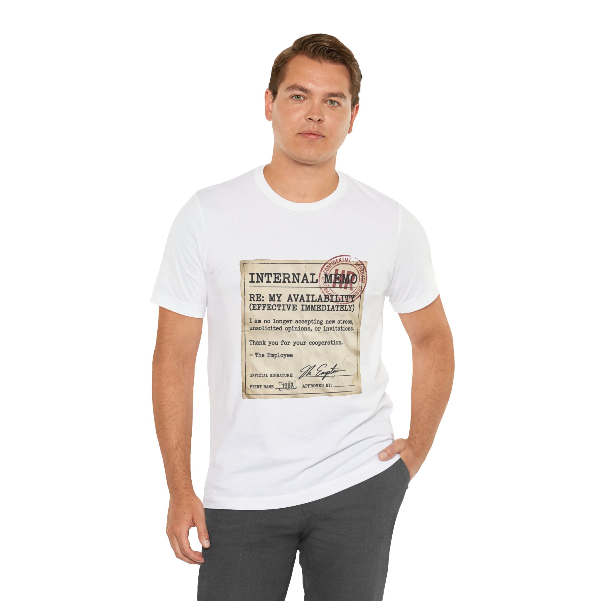 Internal Memo My Availability Unisex T-Shirt