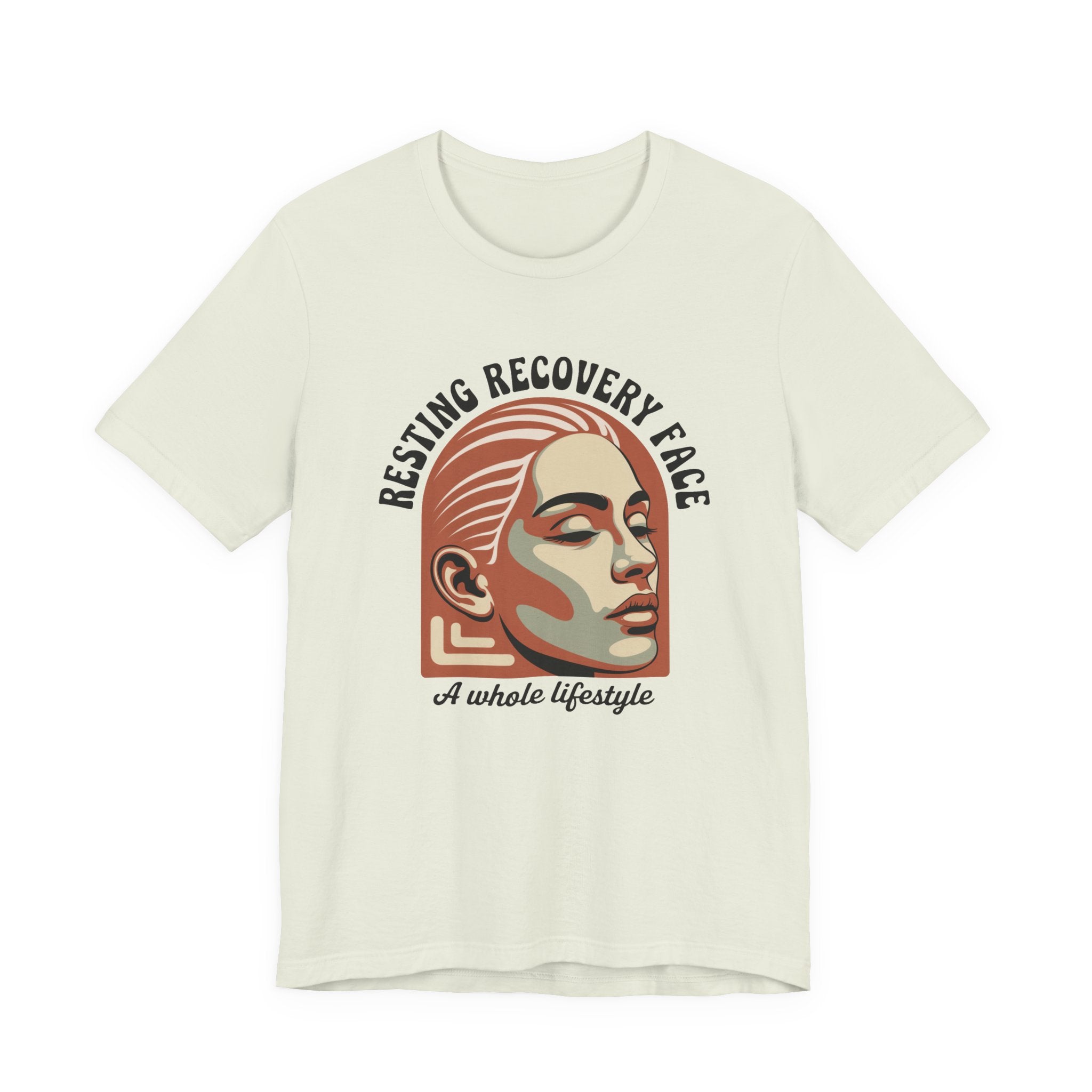 RESTING RECOVERY FACE — Vintage 1970s Retro Beauty Graphic Shirt