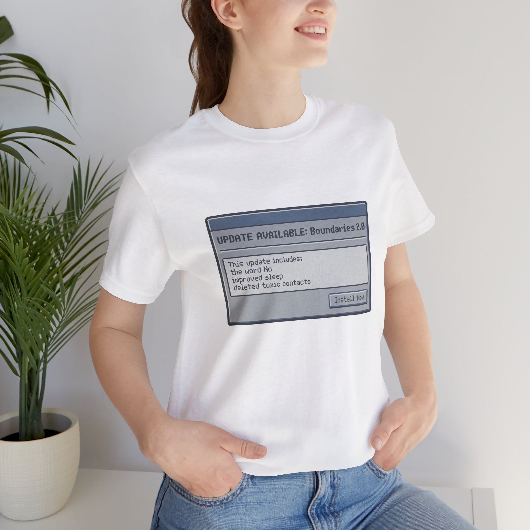 "Update Available: Boundaries 2.0" Retro OS Graphic Shirt