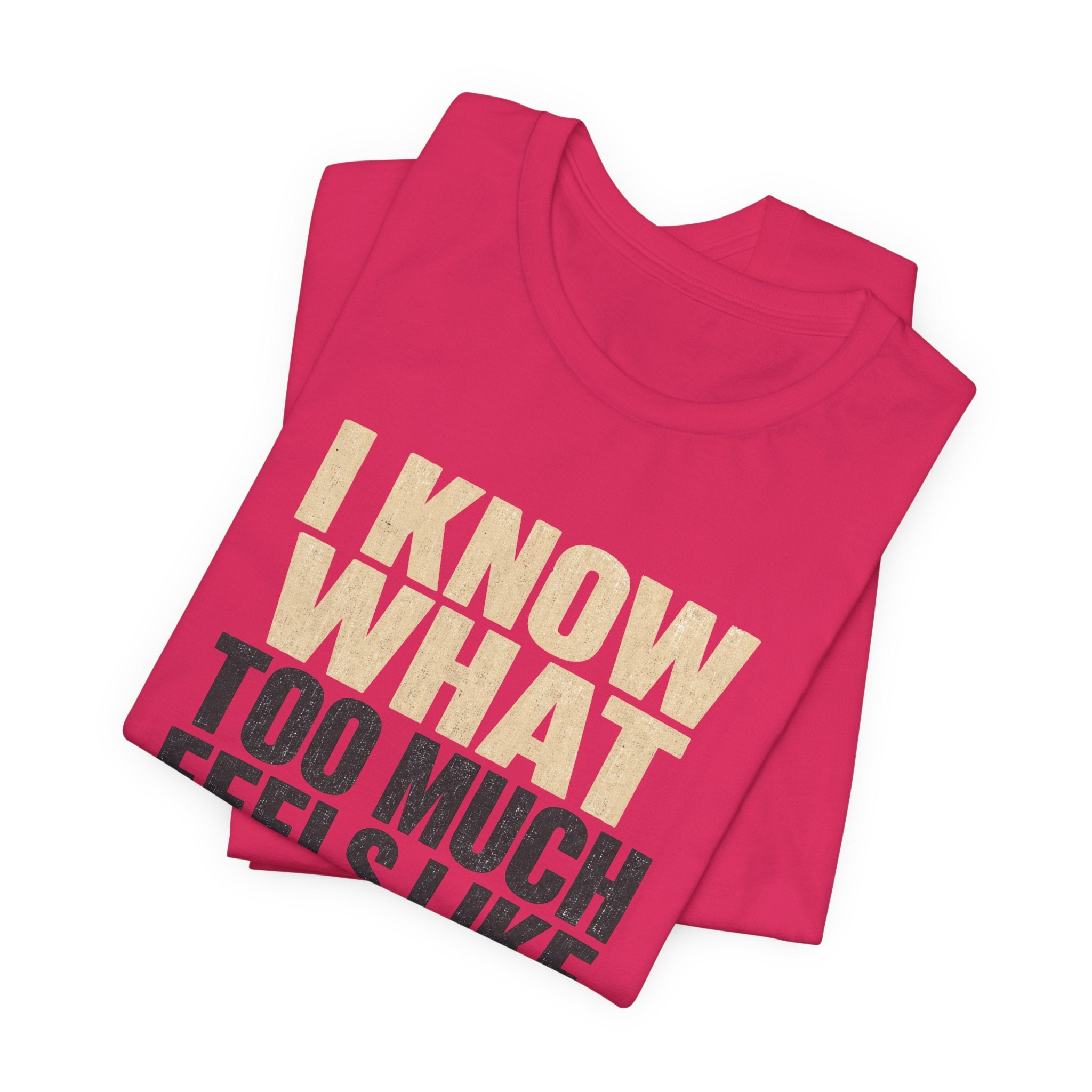 I Know What Too Much Feels Like I Stopped Unisex T-Shirt