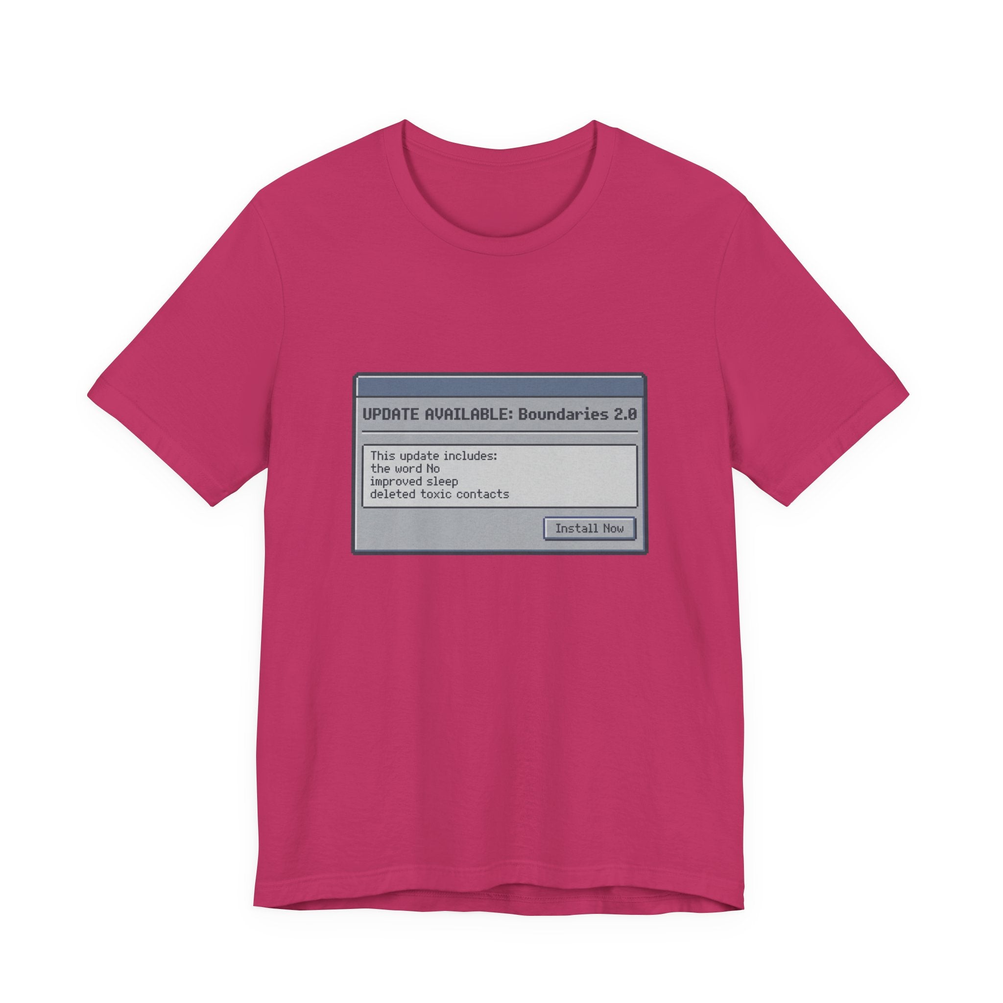 "Update Available: Boundaries 2.0" Retro OS Graphic Shirt