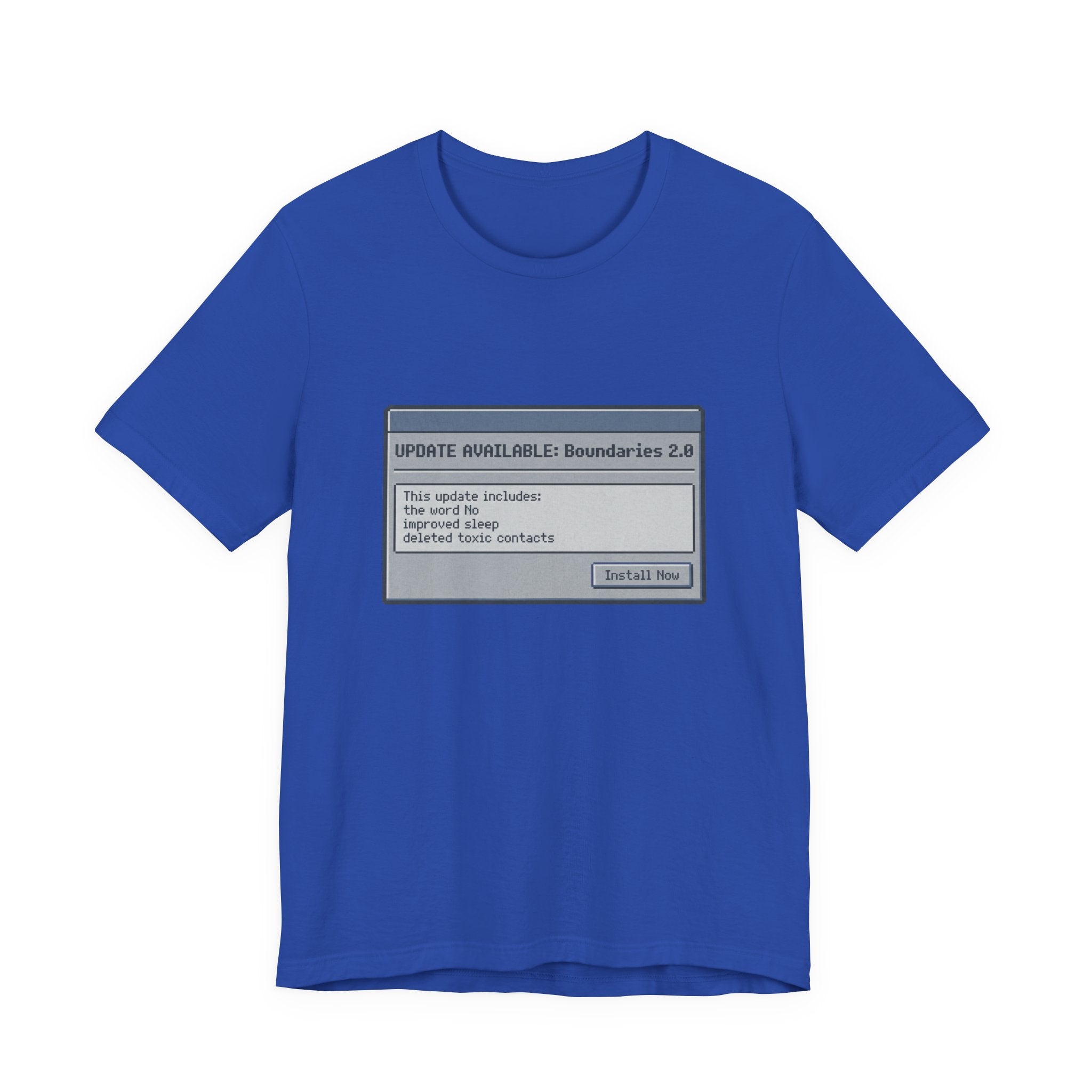 "Update Available: Boundaries 2.0" Retro OS Graphic Shirt