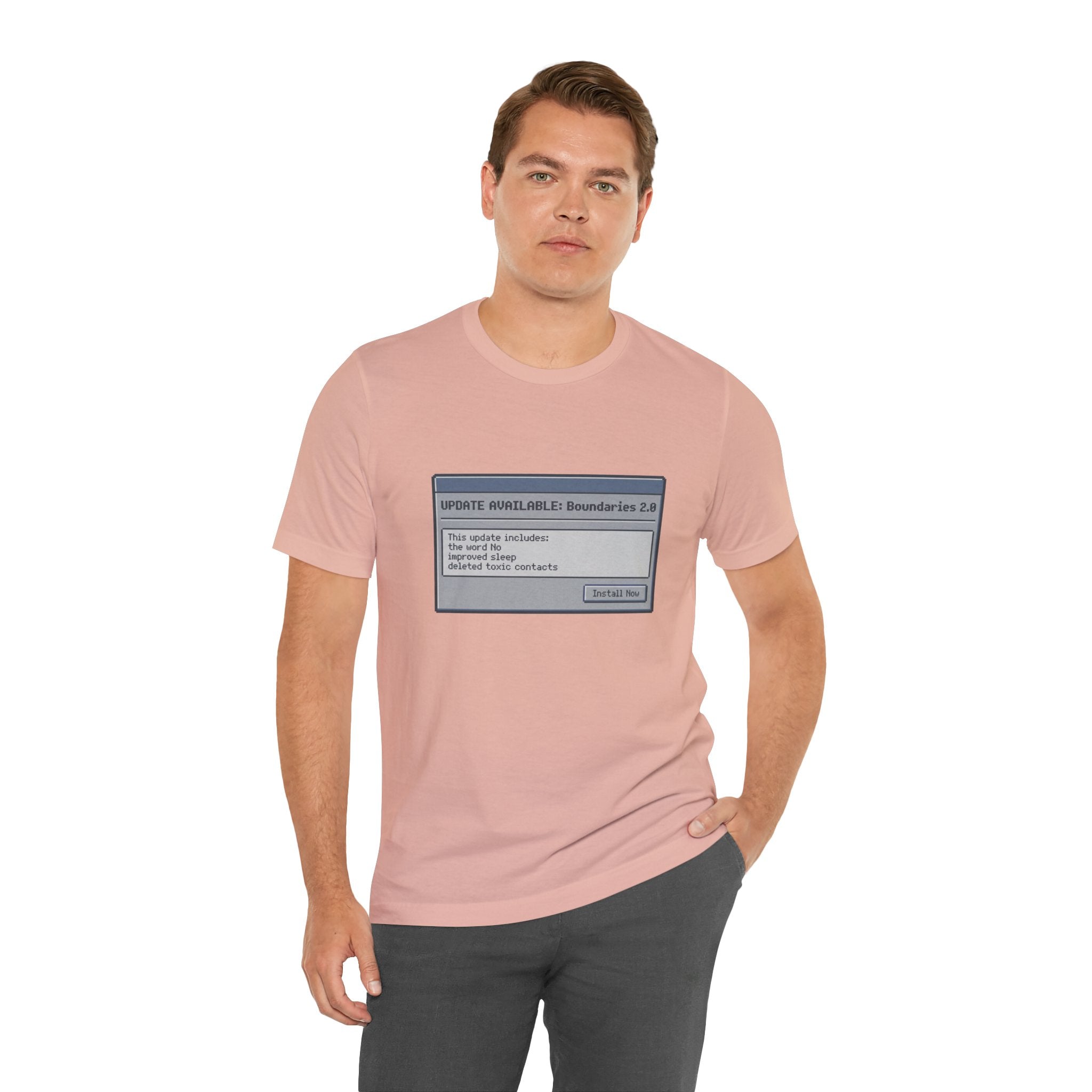 "Update Available: Boundaries 2.0" Retro OS Graphic Shirt