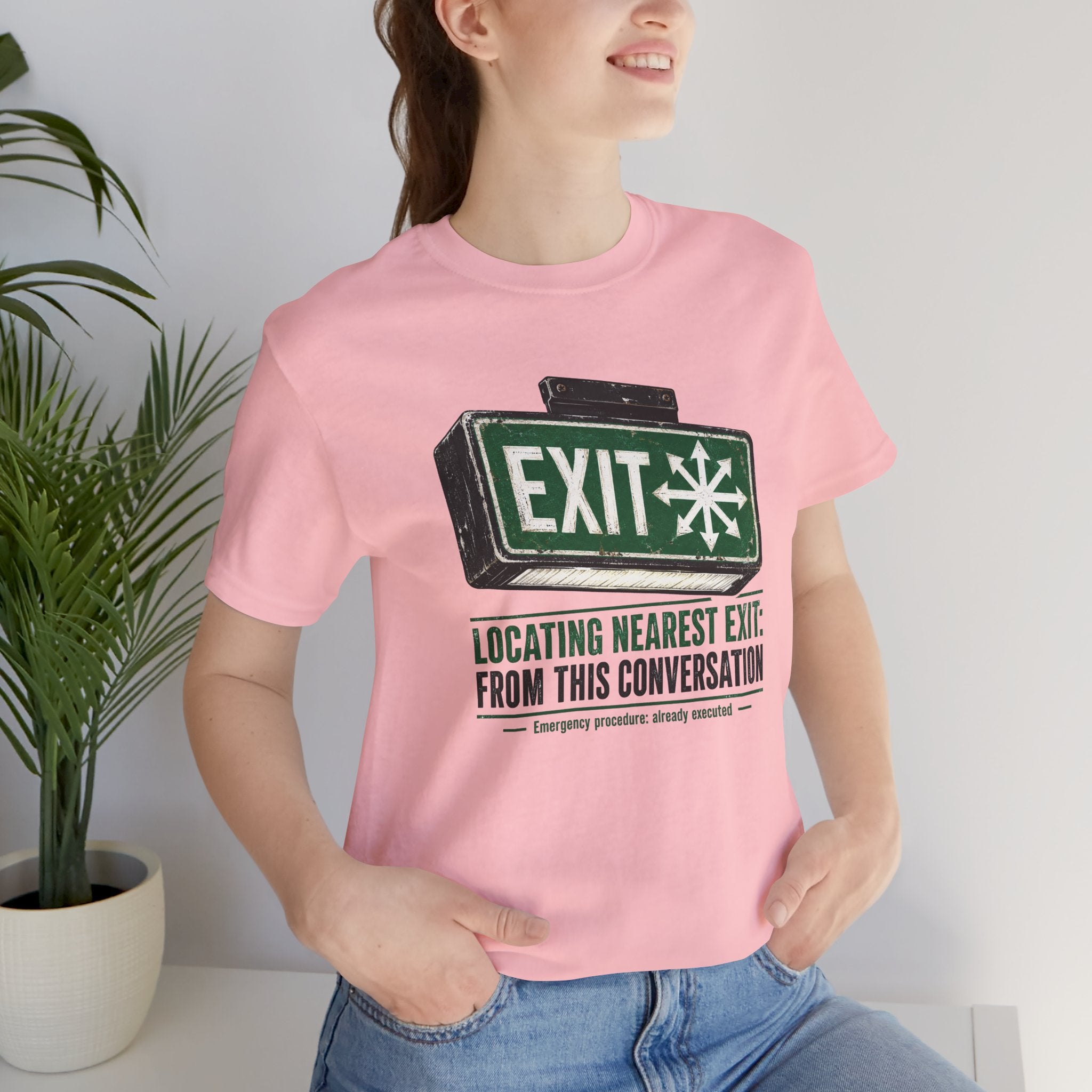 Locating Nearest Exit Unisex T-Shirt