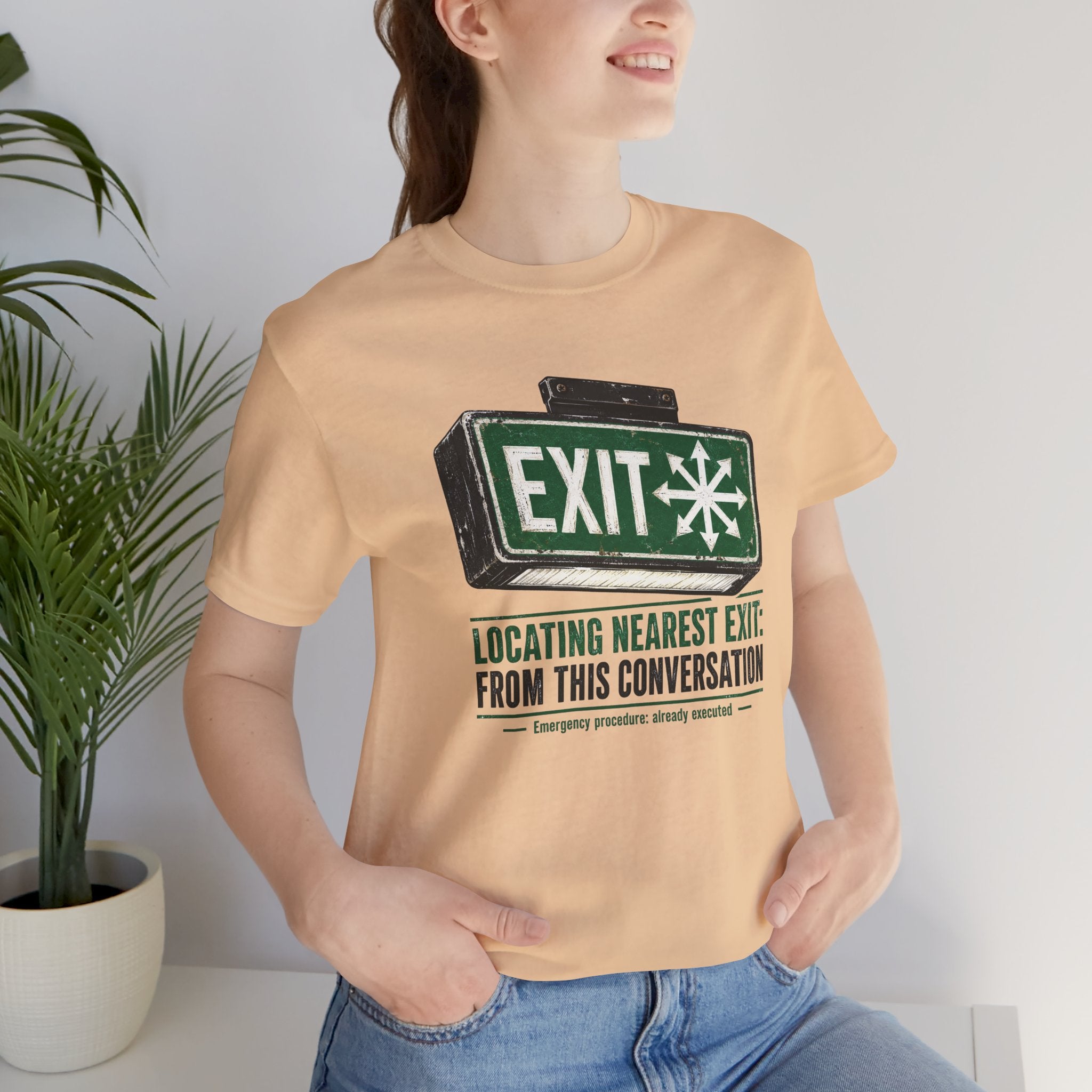 Locating Nearest Exit Unisex T-Shirt