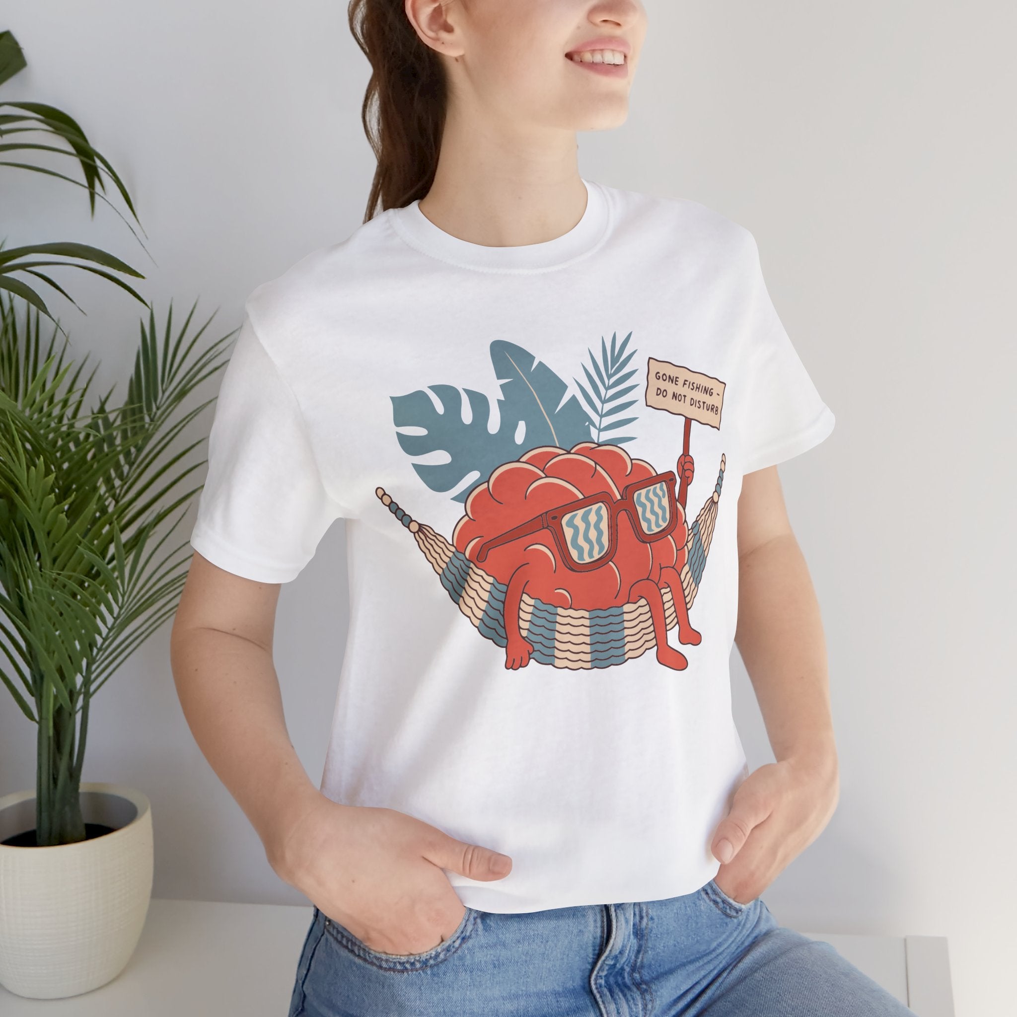 Brain Gone Fishing Unisex T-Shirt