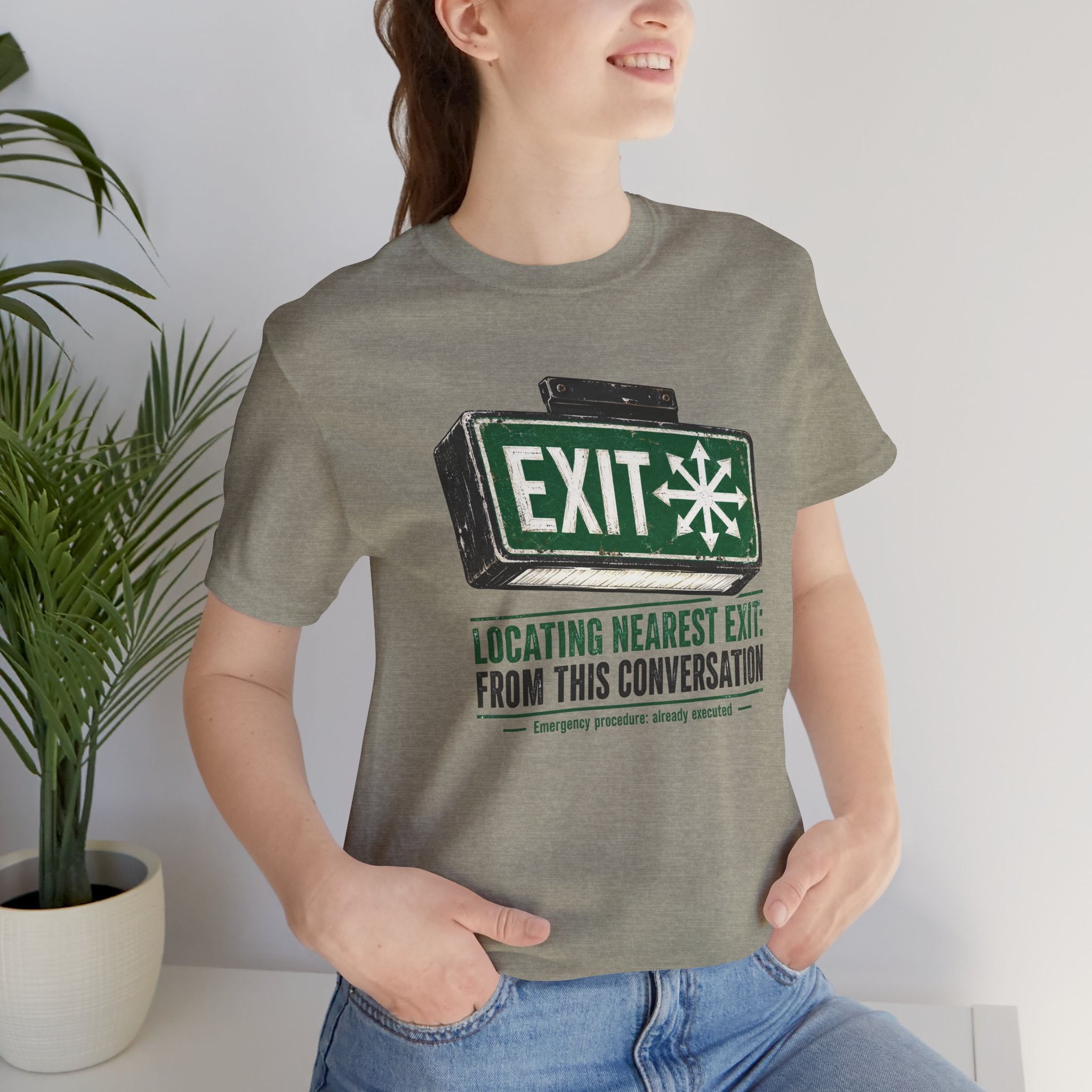 Locating Nearest Exit Unisex T-Shirt