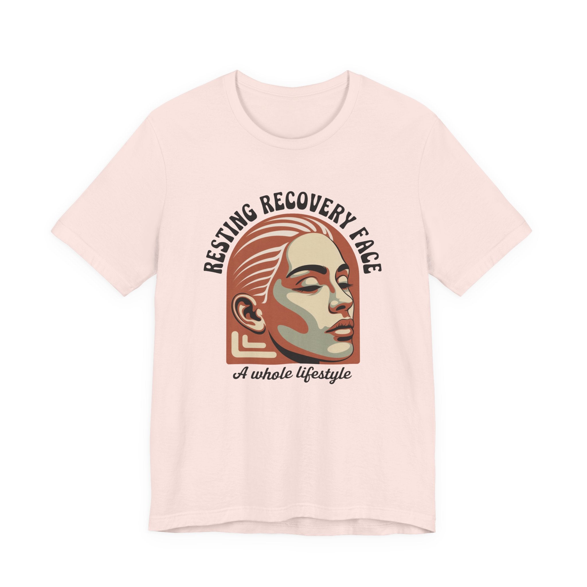 RESTING RECOVERY FACE — Vintage 1970s Retro Beauty Graphic Shirt
