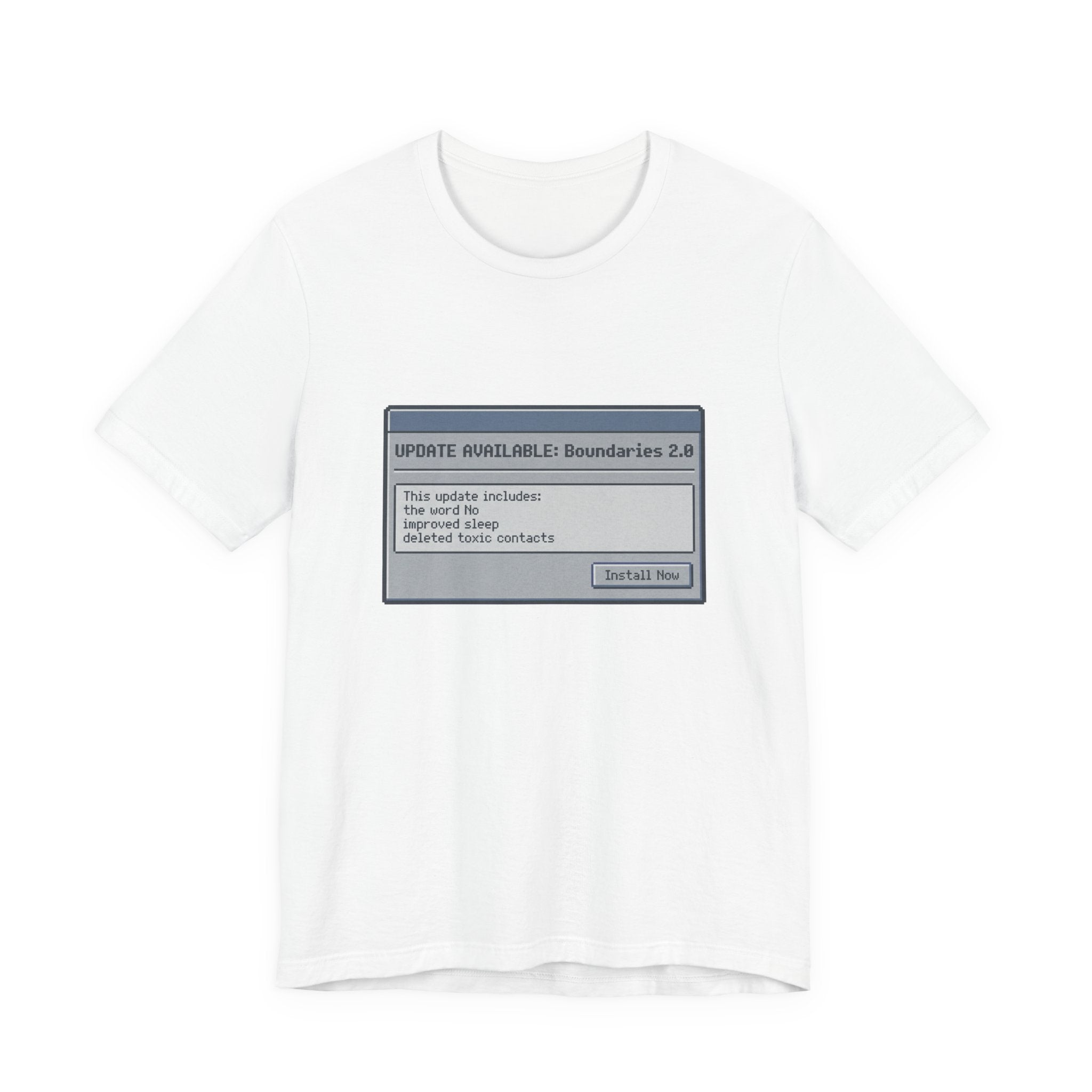 "Update Available: Boundaries 2.0" Retro OS Graphic Shirt
