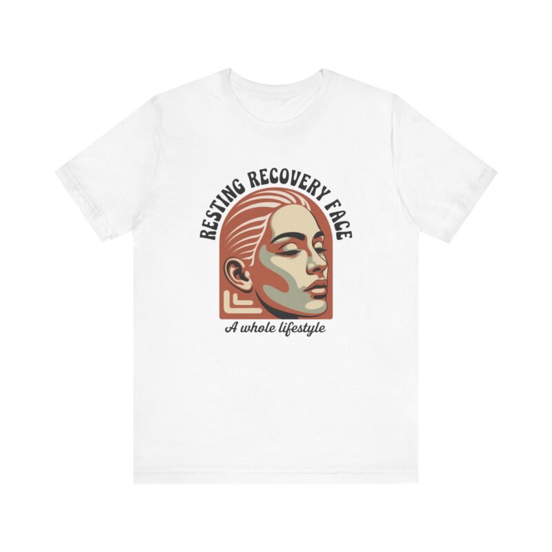 resting recovery face tee — vintage 1970s retro beauty graphic shirt